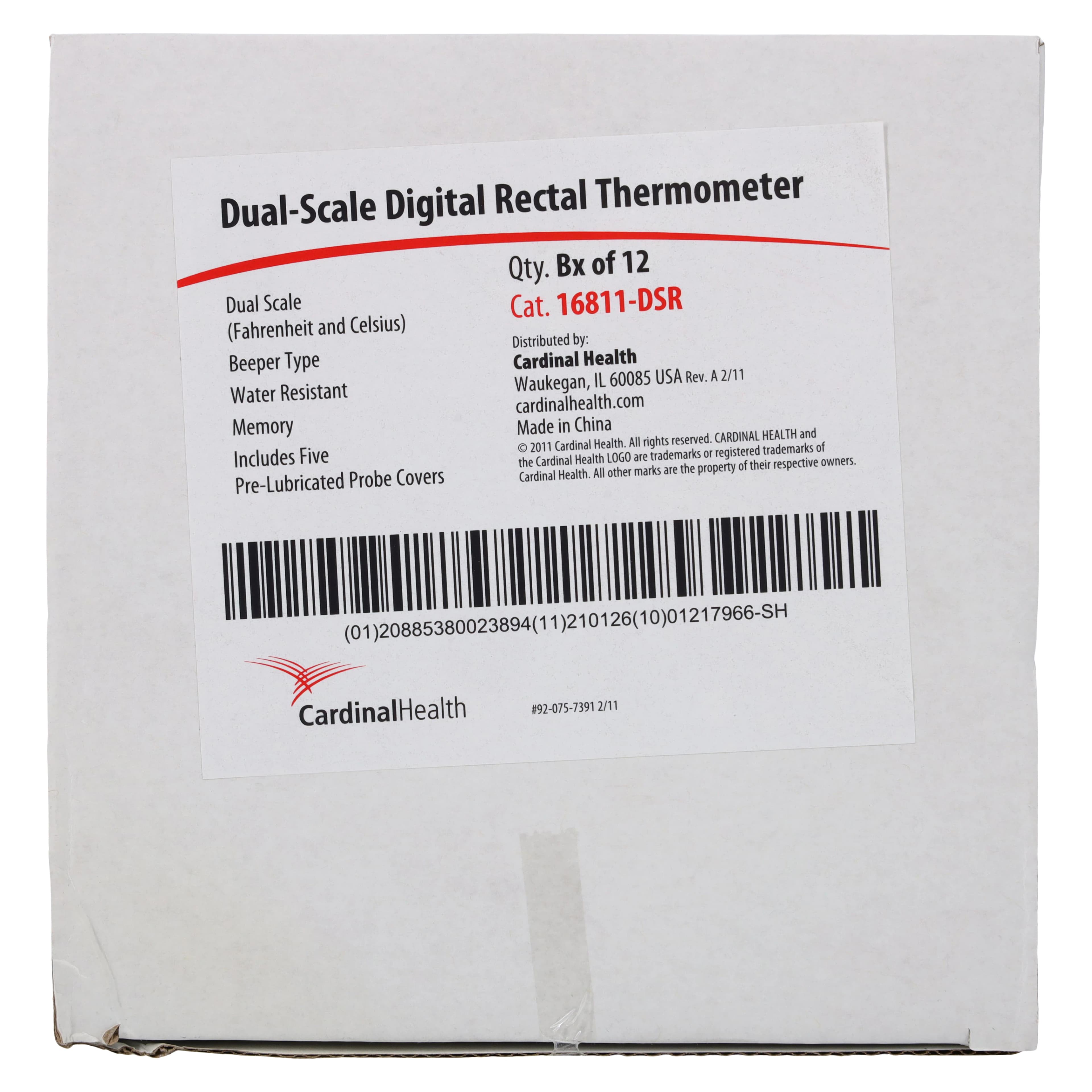 Cardinal Health Fever Thermometer, Dual Scale, Cleanable, 12/Box thumbnail 6