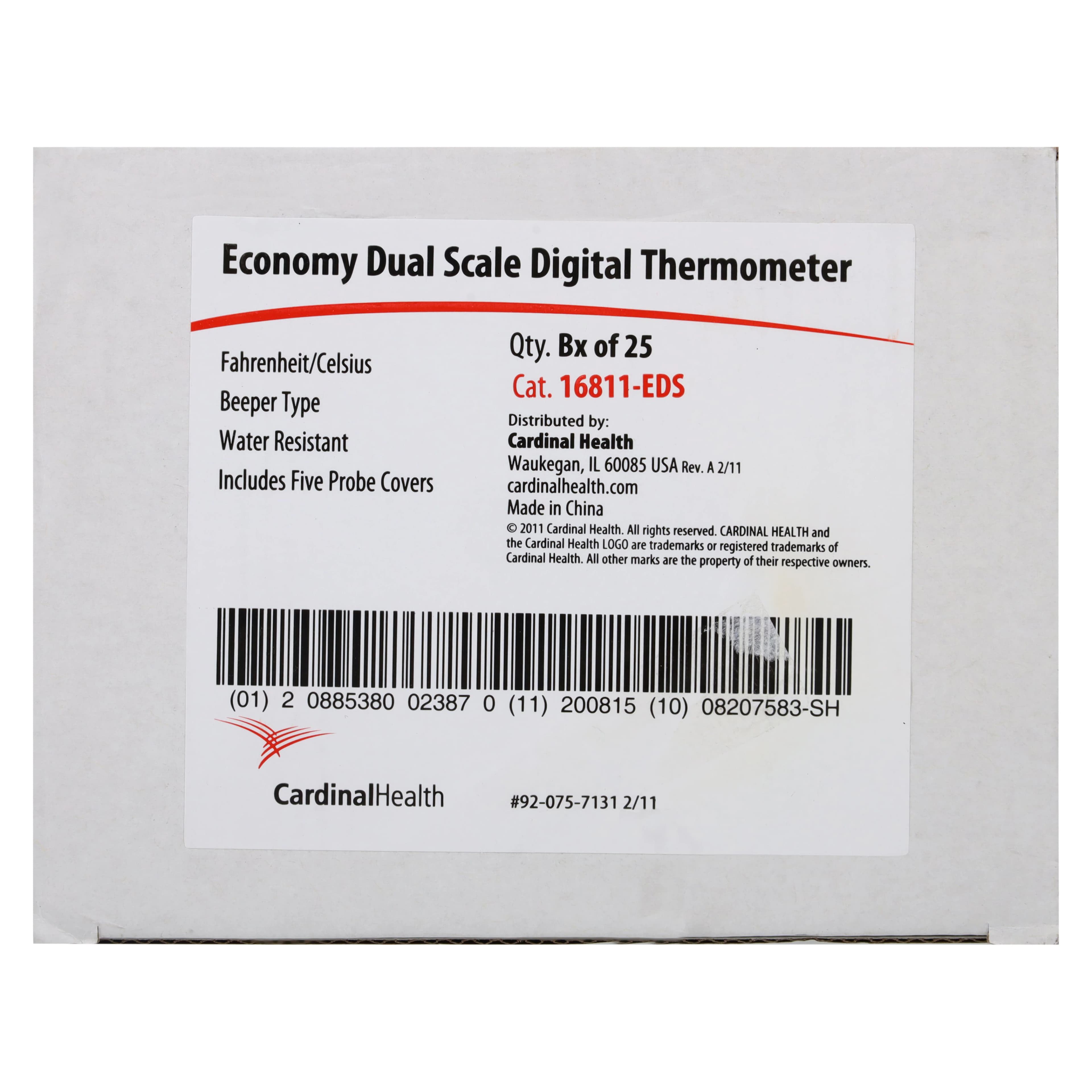 Cardinal Health Digital Thermometer, Dual Scale, 25/Box thumbnail 5