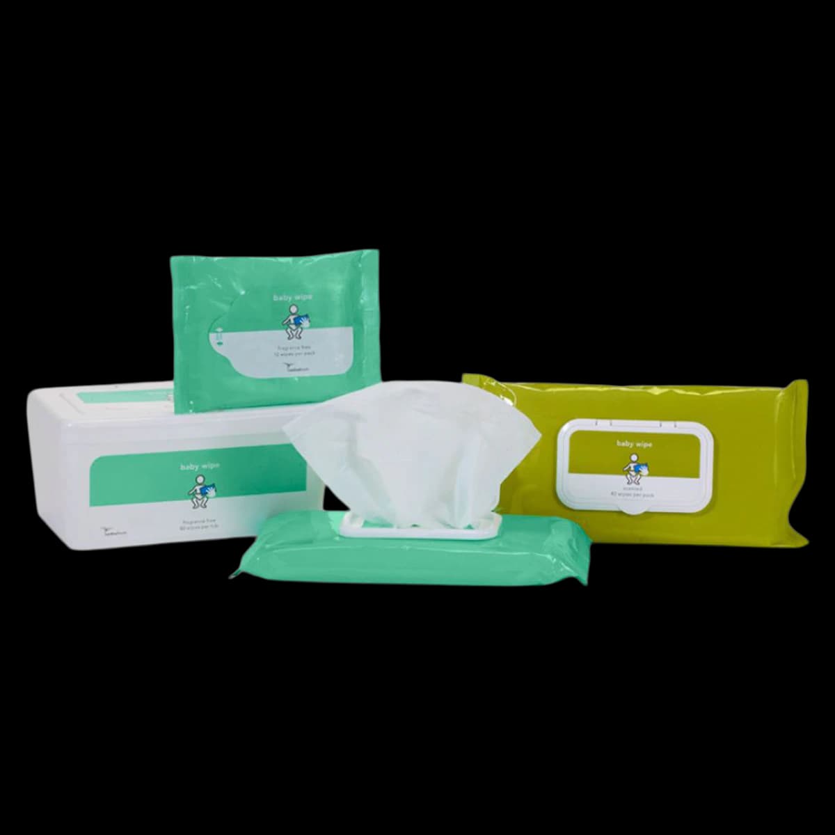 Cardinal Health Baby Wipes, Scented, Flip Top Pack, 24/Case - Baby Wipes Scented Flip Top Pk - Image 1