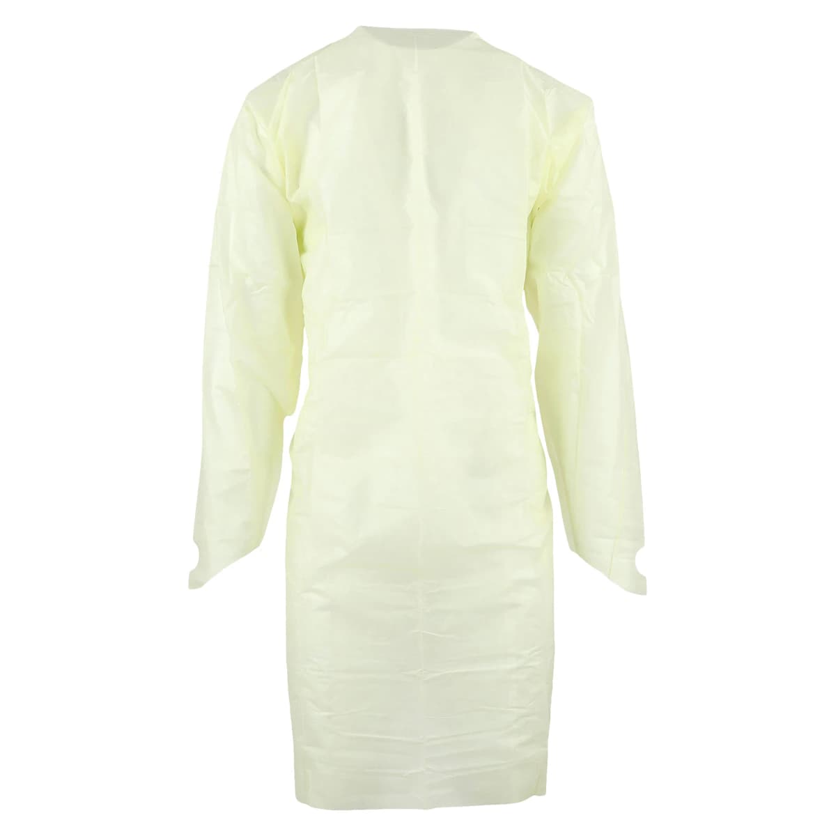 Cardinal Gown Iso SMS Overhead Yellow, Disposable Isolation, Adult Universal Size, Non-Sterile, Open Back, 25/Bag - Gown Iso SMS Overhead Yellow - Image 1