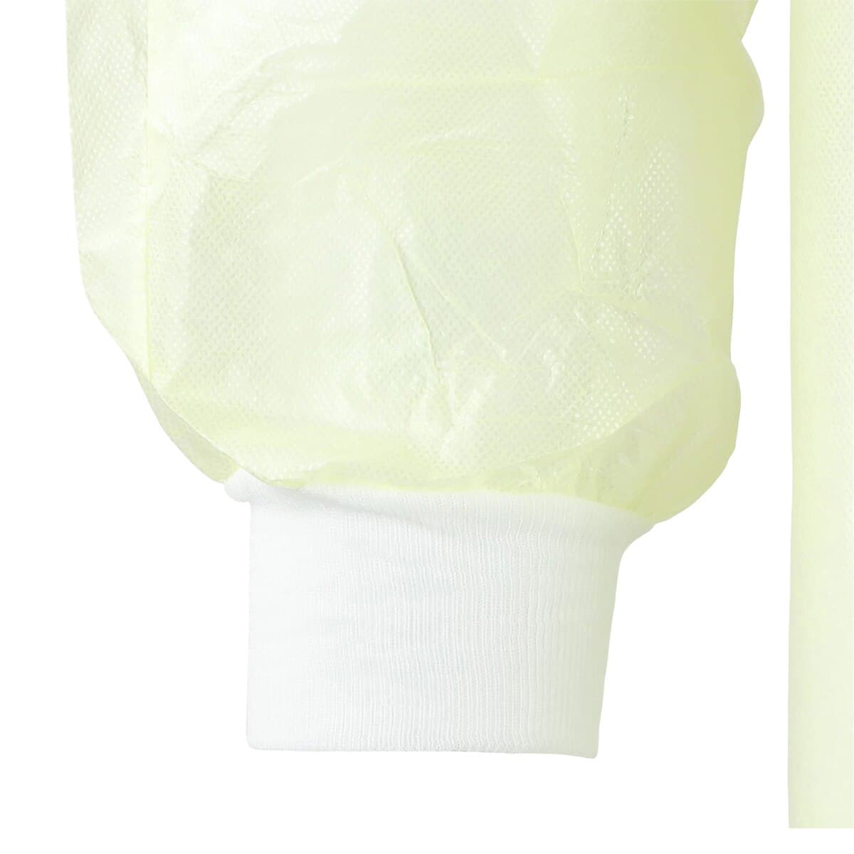Cardinal Gwn Iso Polycoated Full Back Isolation Gown, Polypropylene Coated, Adult X-Large, Yellow, 10/Bag thumbnail 4