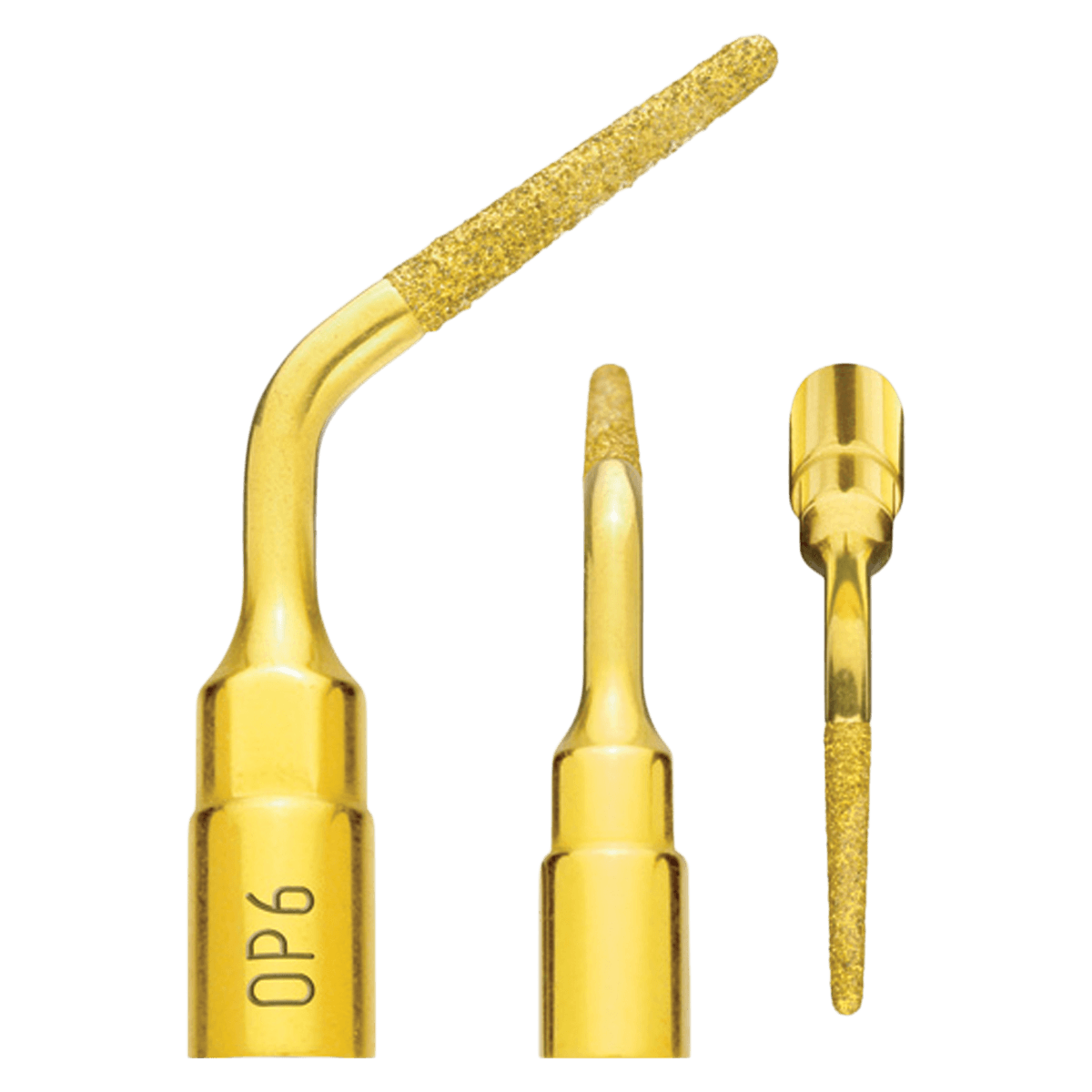 OP6 Piezo Insert, Micro Root Preparation, Titanium Nitride Coated, Diamond Grain 126 µm, 03380006 - OP6 Piezo Insert - Image 1