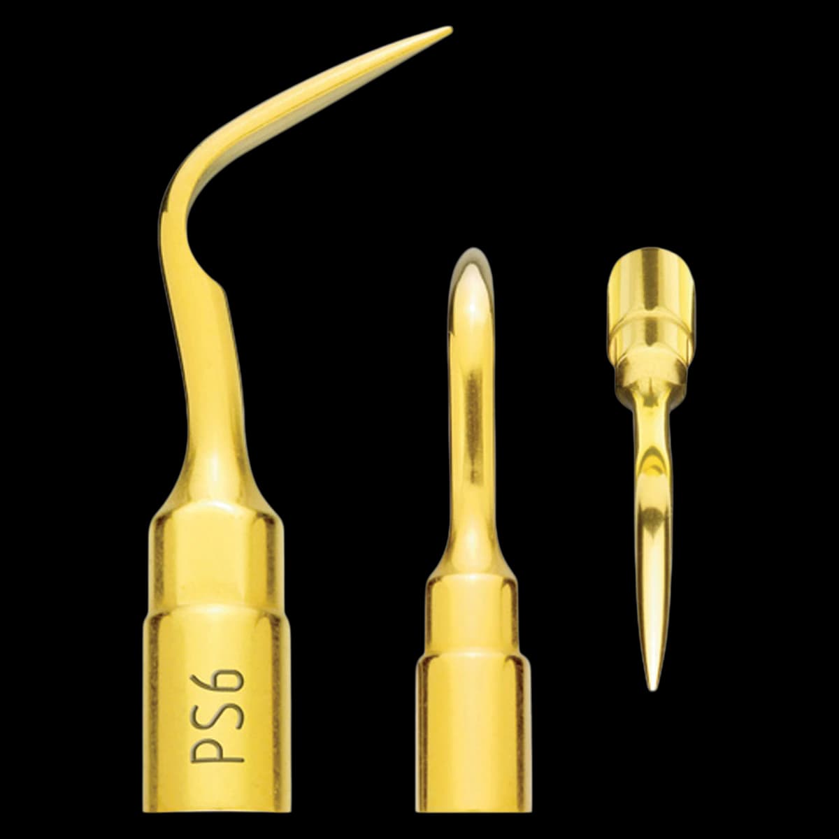 Mectron PS6 Piezo Insert Angled Curette, Titanium Nitride Coating, 03180005 - PS6 Piezo Insert - Image 1