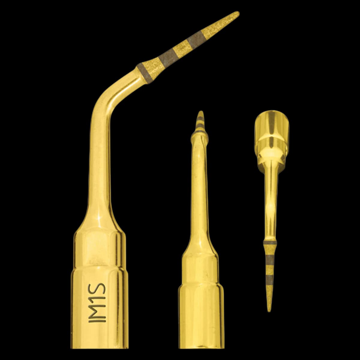 Mectron Piezo Tip IM1S Bone Perforation, Titanium Nitride Coated, Diamond Grain 30µm, Depth Markings - Initial Implant Site Prep - Image 1