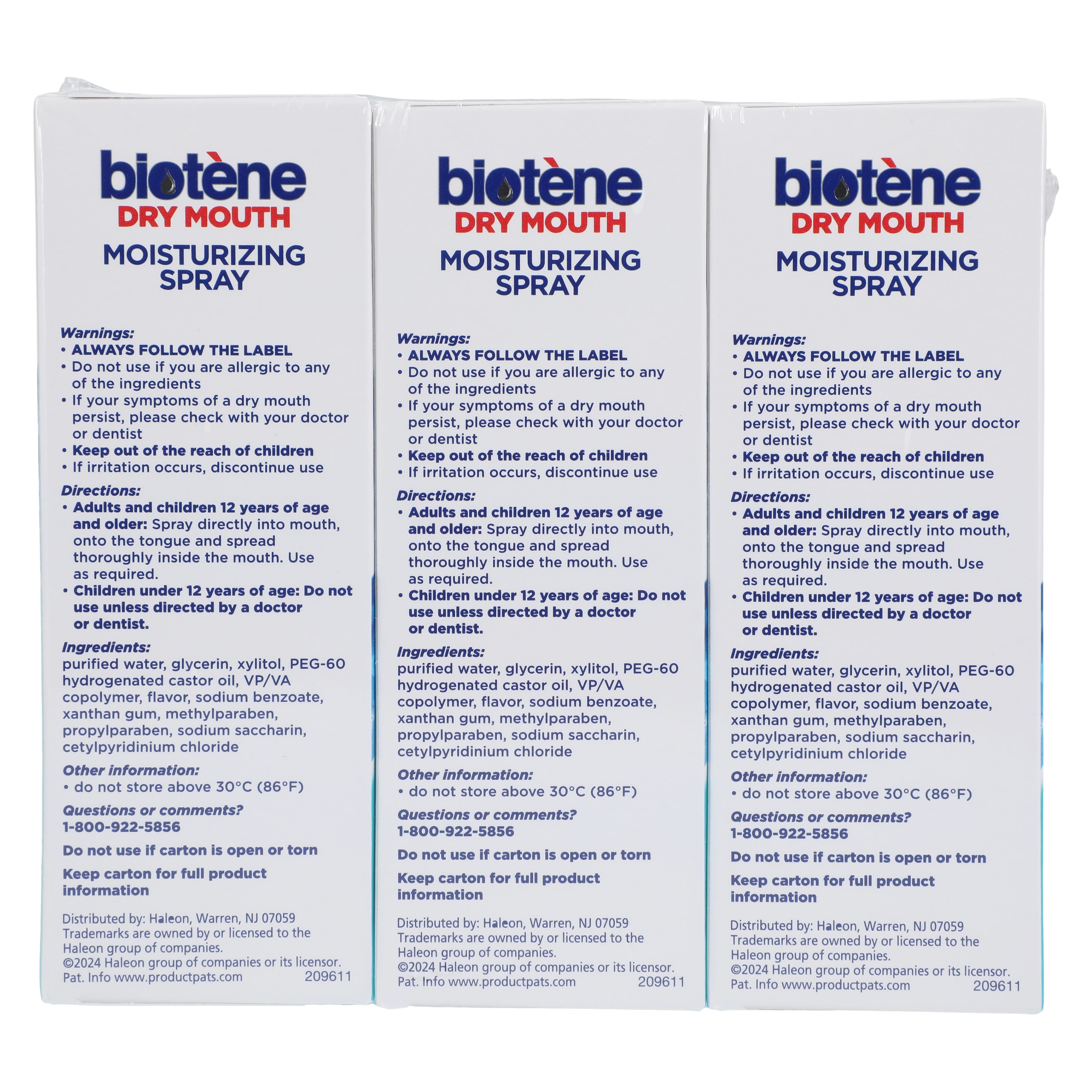 Biotene Moisturizing Spray, Alcohol-Free, Mild Mint, 1.5 oz, Pack of 6 thumbnail 2