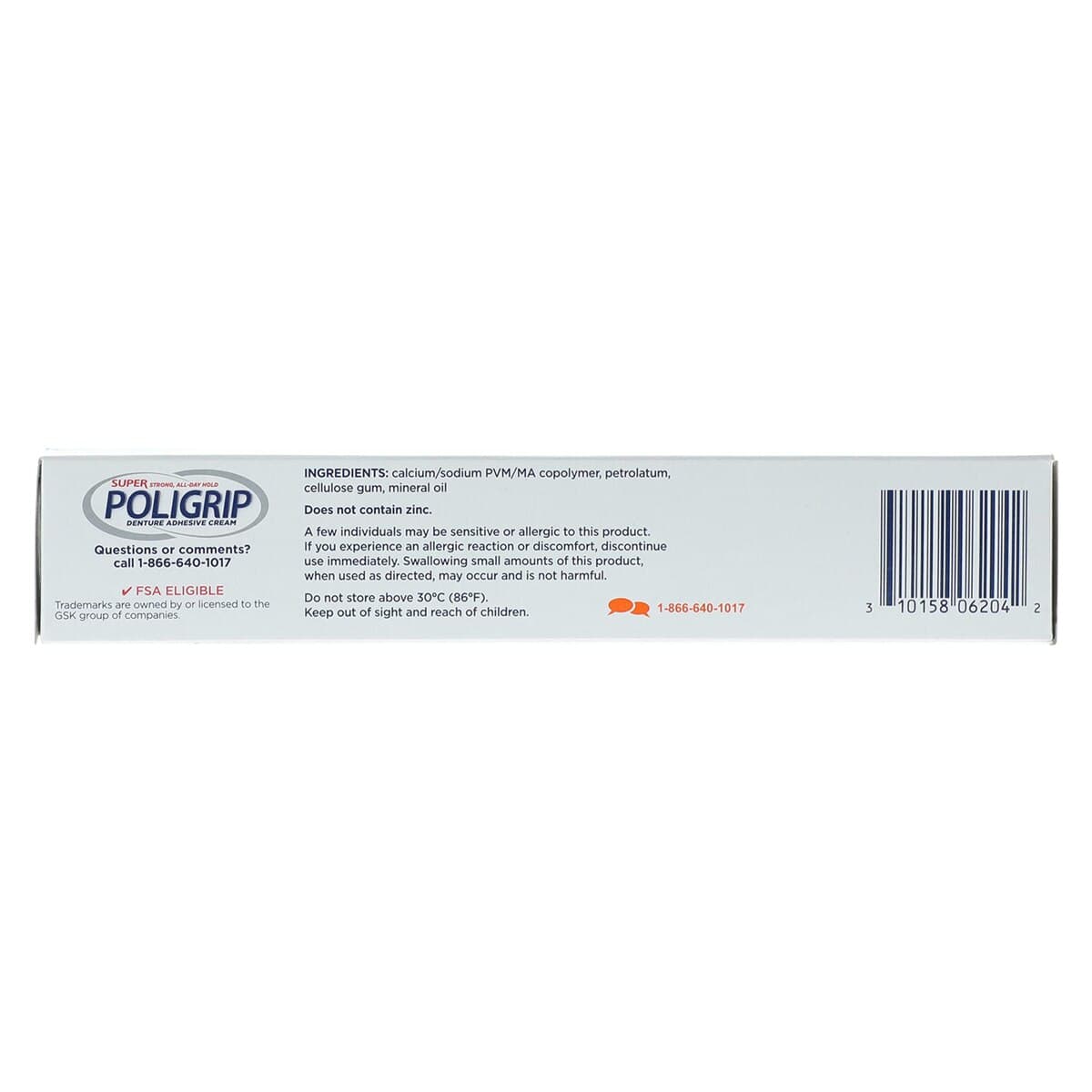 Super Poligrip Adhesive Cream, Zinc Free, 2.4 oz Tube thumbnail 6