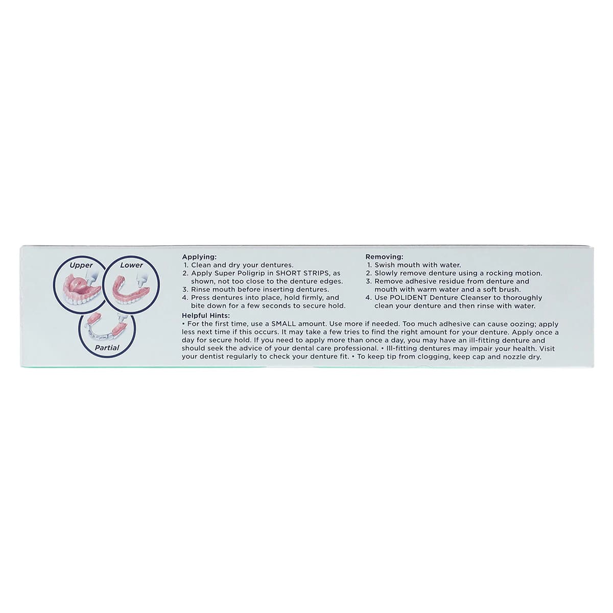 Super Poligrip Adhesive Cream, Zinc Free, 2.4 oz Tube thumbnail 3