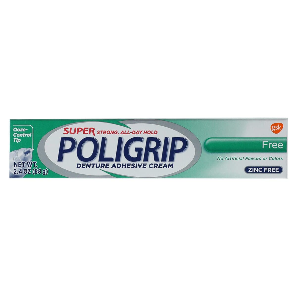 Super Poligrip Adhesive Cream, Zinc Free, 2.4 oz Tube thumbnail 2