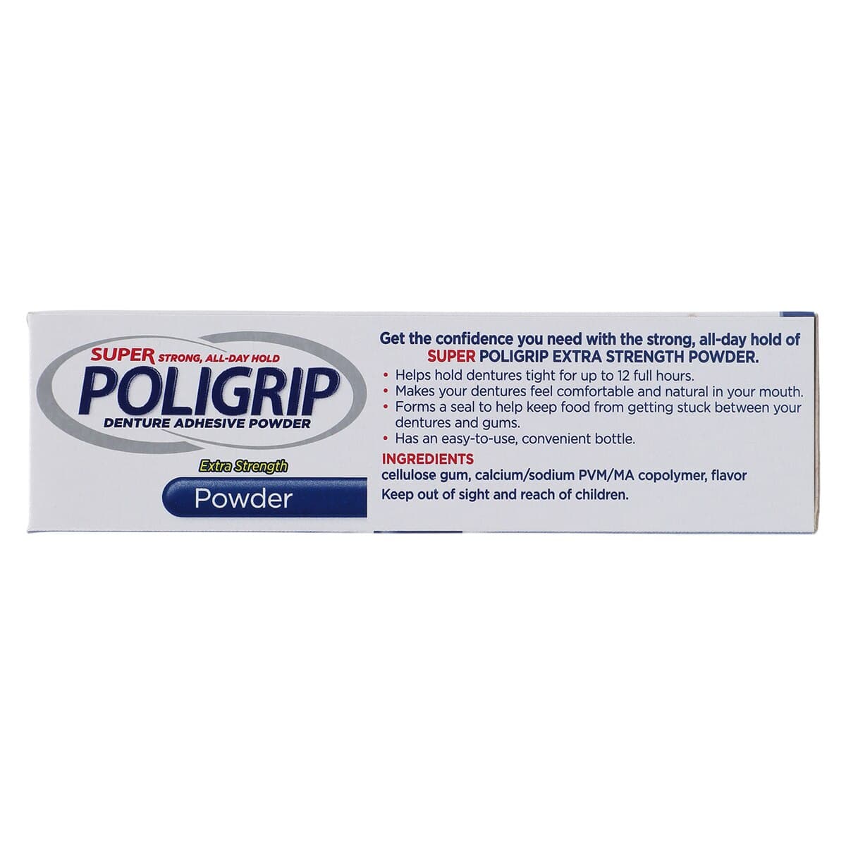Super Poligrip Extra Strength Denture Adhesive Powder, 1.6 oz, Pack of 6 thumbnail 7
