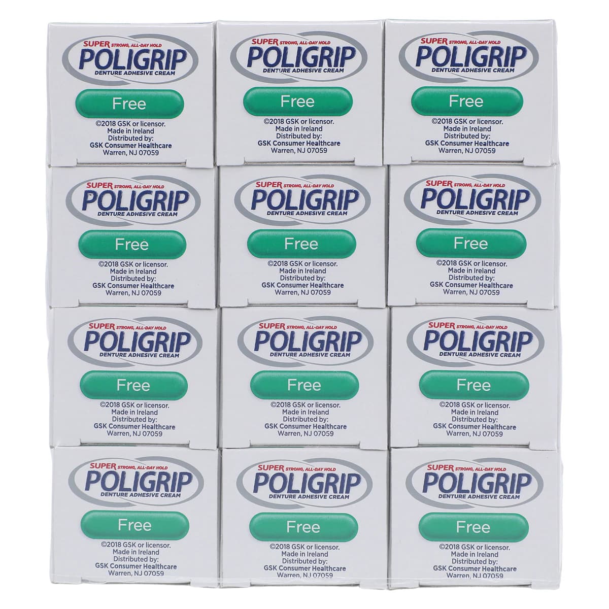 Super Poligrip Free Denture Adhesive Cream, Zinc Free, 0.75 oz Tube, 12/Box thumbnail 4