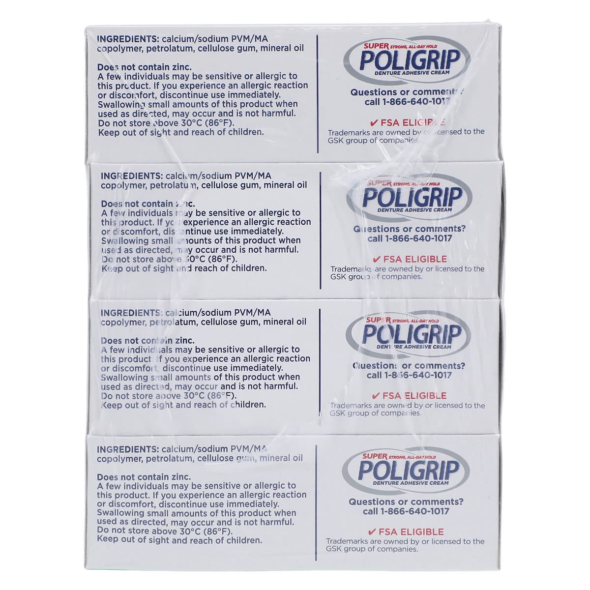 Super Poligrip Free Denture Adhesive Cream, Zinc Free, 0.75 oz Tube, 12/Box thumbnail 2