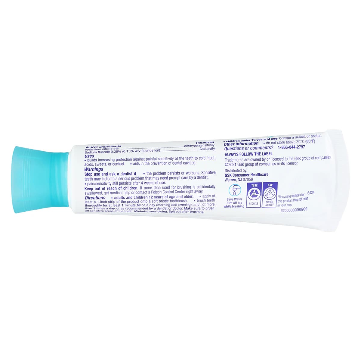Sensodyne ProNamel Fresh Wave Toothpaste, 4 oz Tube thumbnail 3
