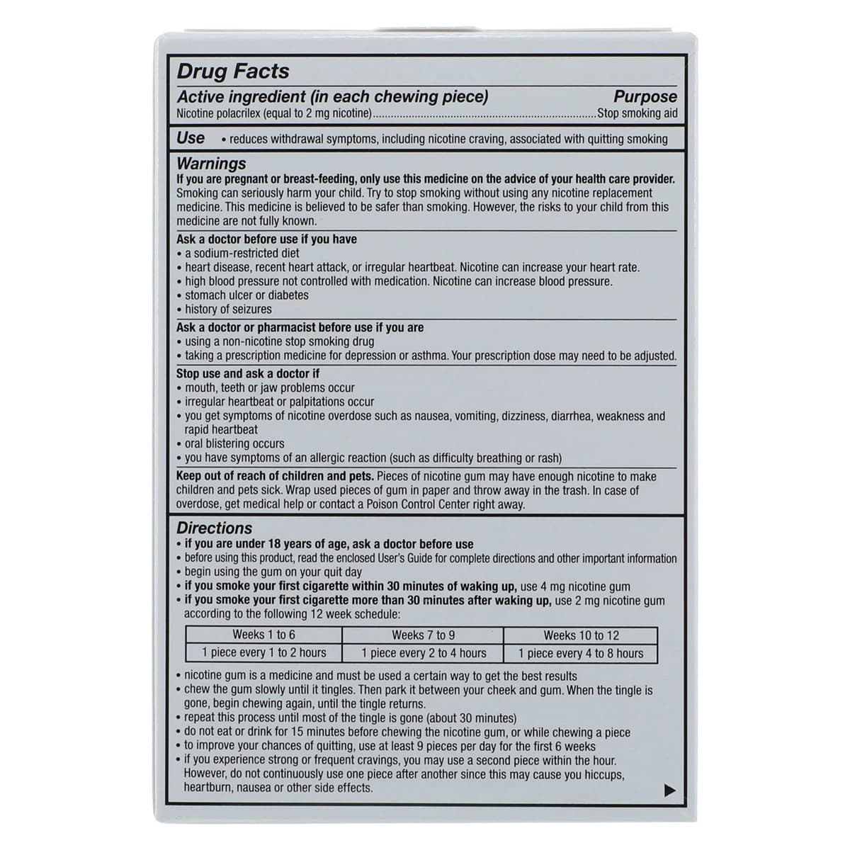 Nicorette Nicotine Polacrilex Gum, Cinnamon, 2 mg, 100 Pieces/Pack thumbnail 2