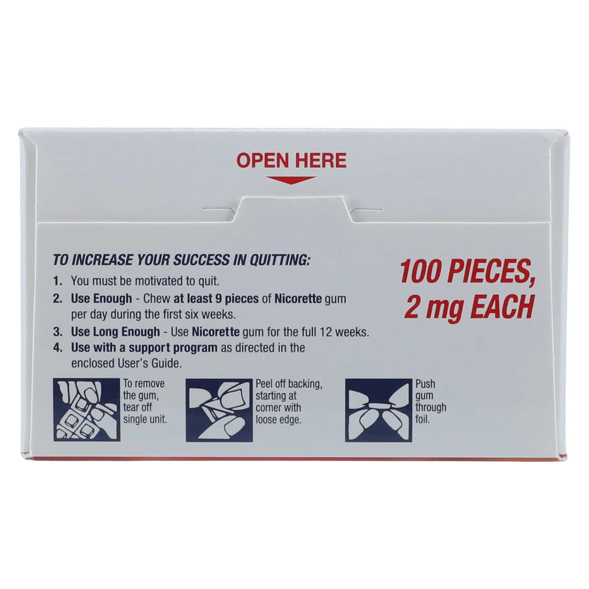 Nicorette Nicotine Polacrilex Gum, Cinnamon, 2 mg, 100 Pieces/Pack thumbnail 5