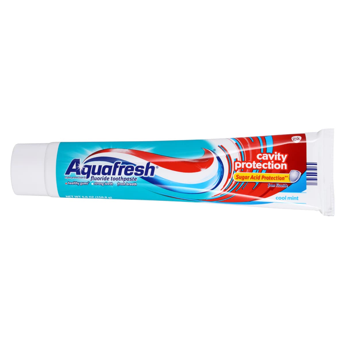 Aquafresh Cavity Protection Cool Mint Toothpaste, 5.6 oz Tube, 0.25% NaF thumbnail 3
