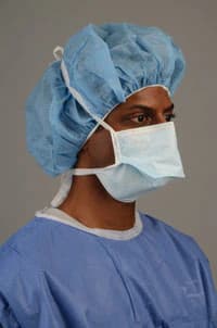 Secure-Gard Tie-On Surgical Mask, ASTM Level 1, White, Duckbill Style, Latex-Free, 300/Case - Msk Surg Duckbill Sensitive L1 - Image 1