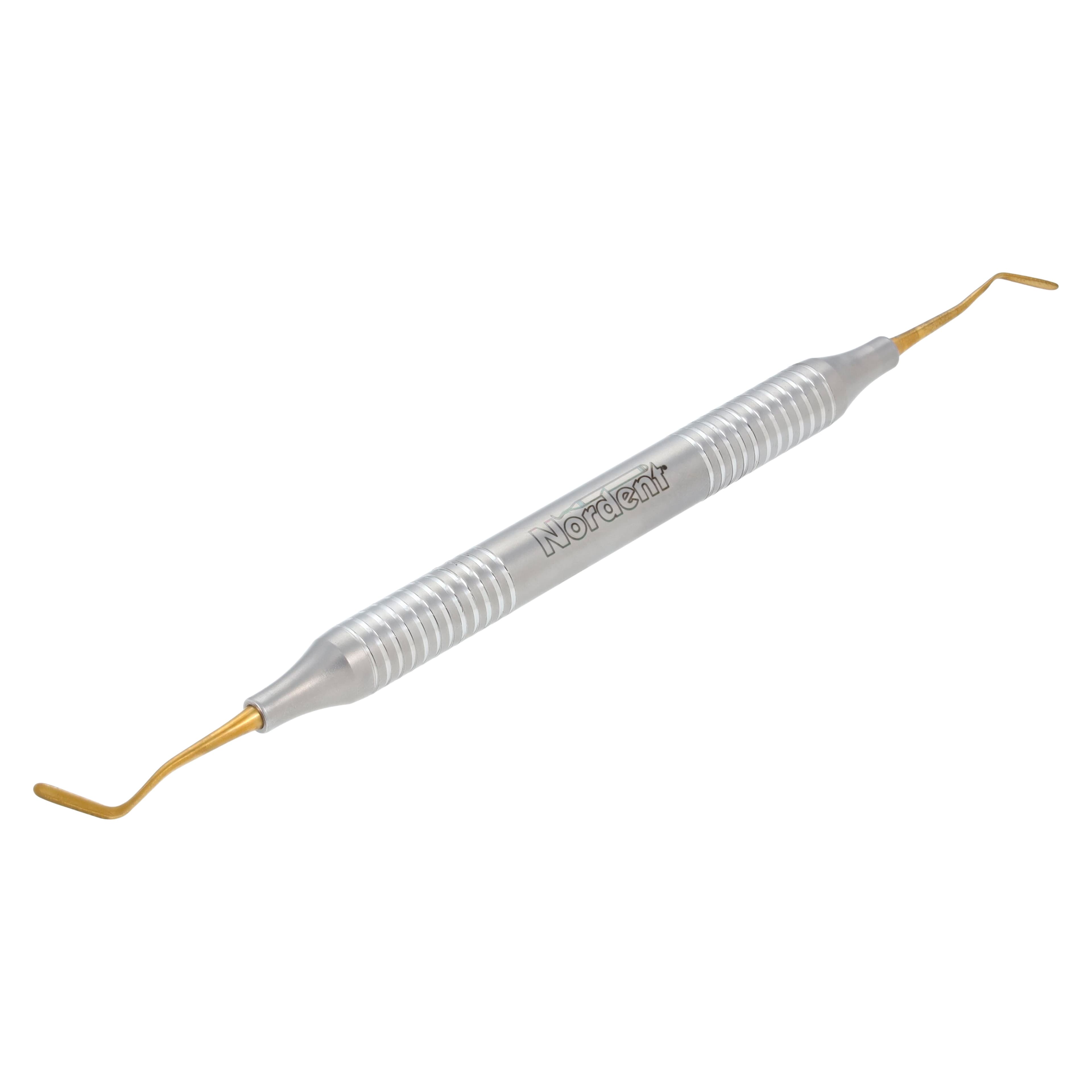 Nordent Composite Placement DE TiN Coated Double Paddle #39 DuraLite Round Handle, REPFI39T thumbnail 2