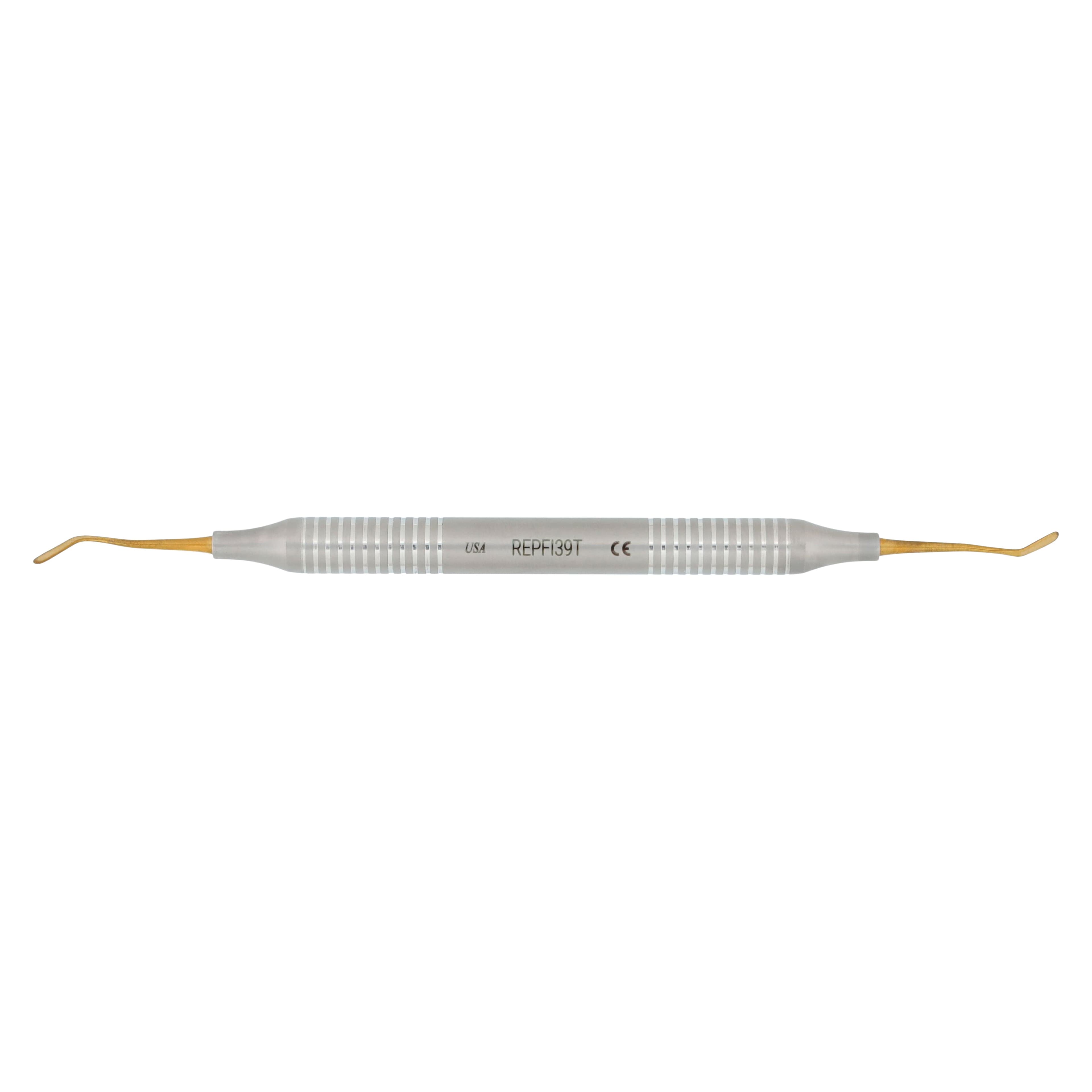 Nordent Composite Placement DE TiN Coated Double Paddle #39 DuraLite Round Handle, REPFI39T thumbnail 5