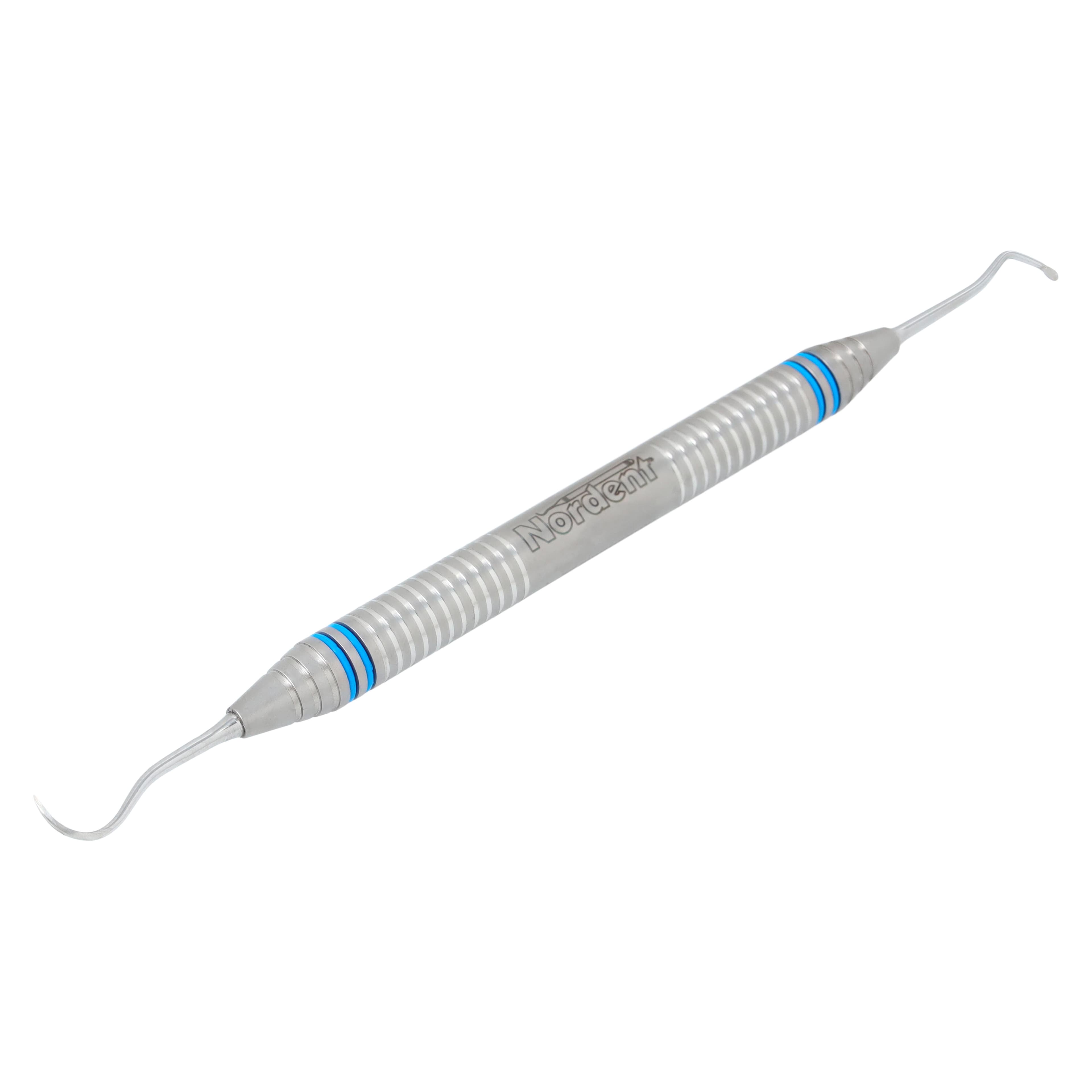 Nordent Anterior Scaler Double End Sickle/Spoon #1, DuraLite ColorRings, 440A Stainless Steel, CESCN1 thumbnail 2