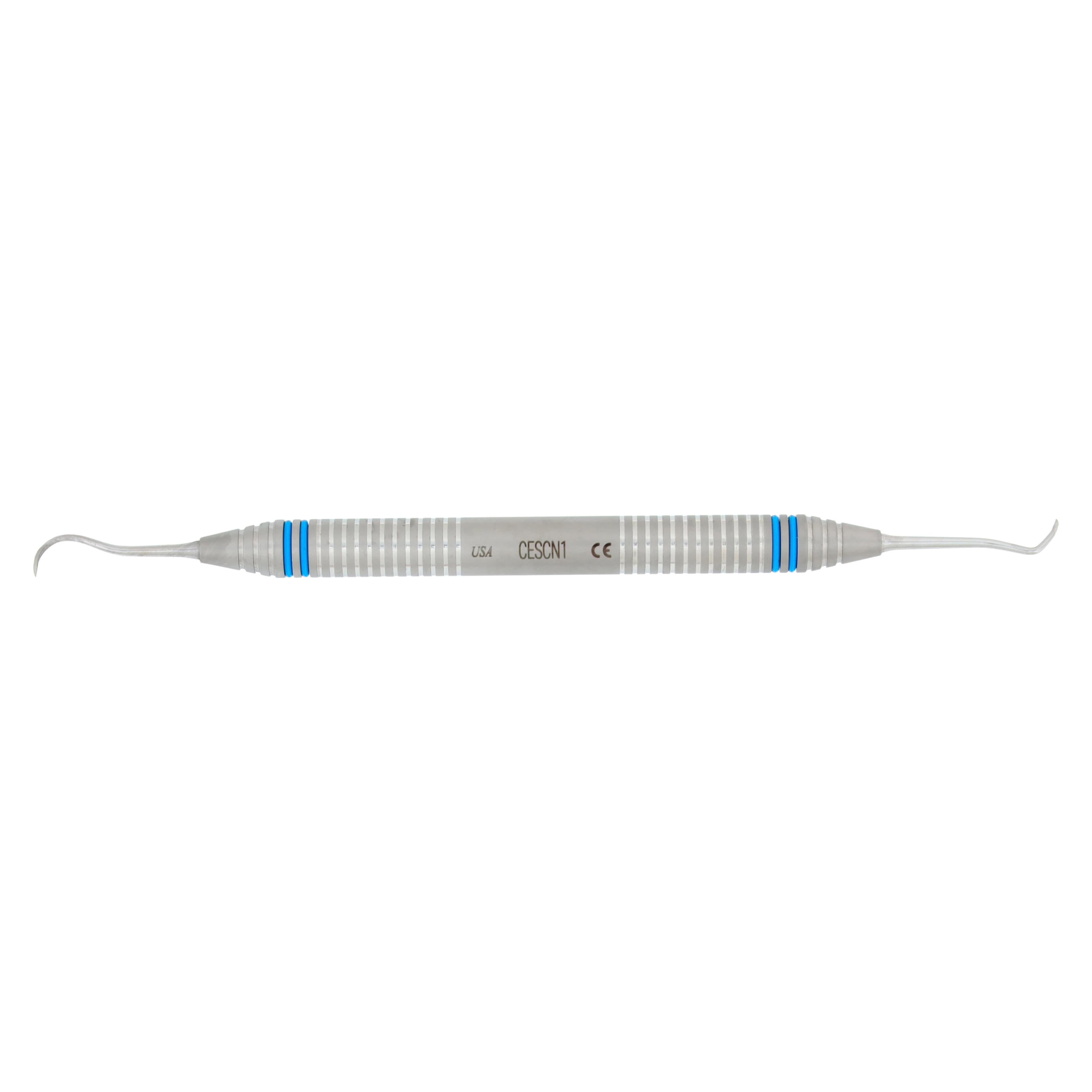 Nordent Anterior Scaler Double End Sickle/Spoon #1, DuraLite ColorRings, 440A Stainless Steel, CESCN1 thumbnail 5