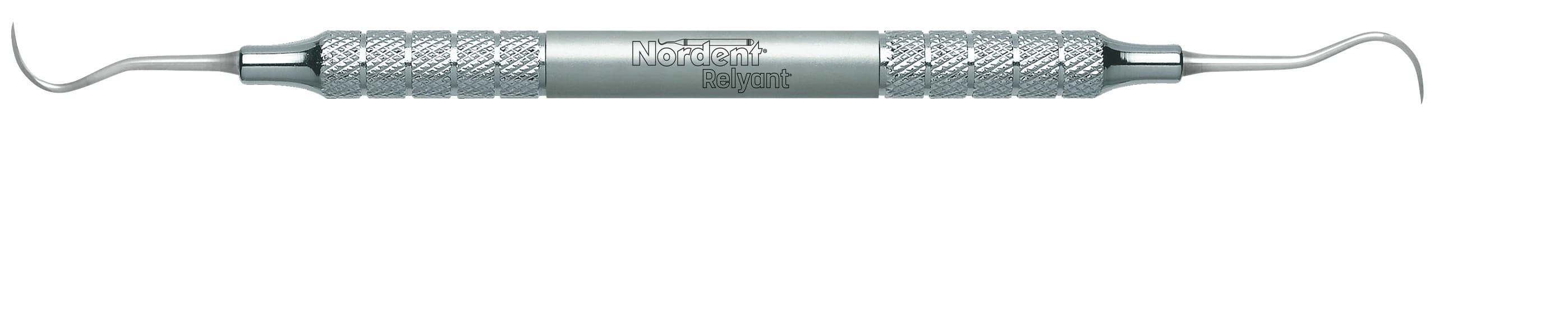 Nordent Relyant Scaler, Anterior Sickle, Double-End, N5-N5S Thin, #6 Handle, Stainless Steel - Scaler DE Relyant Anterior Sickle N5-N5S Thin #6 Handle - Image 1
