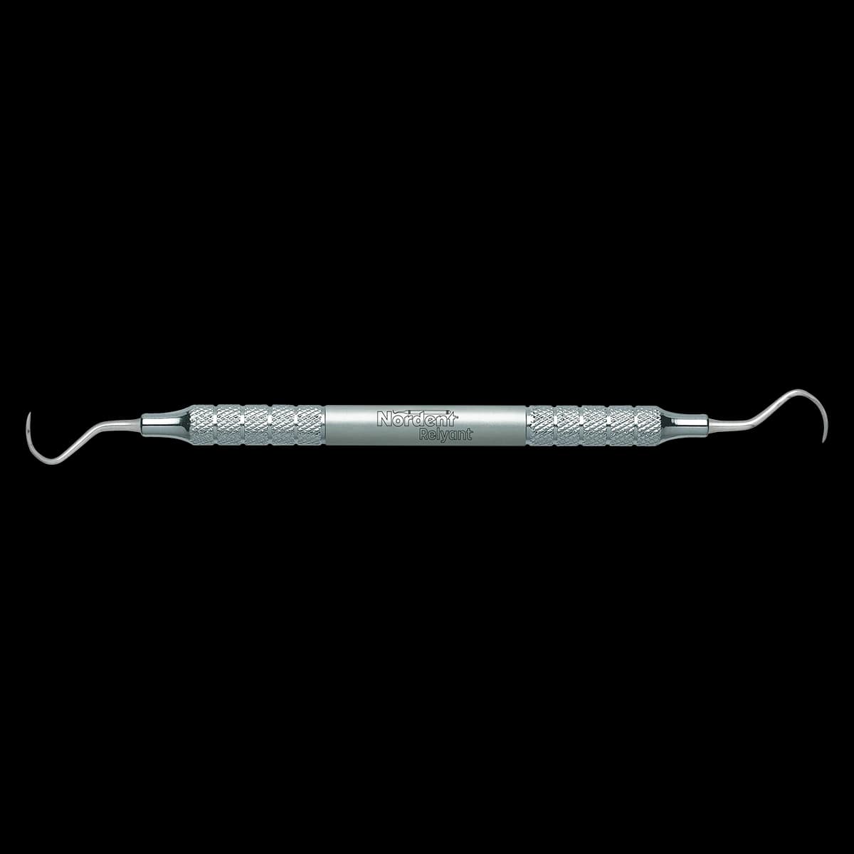 Nordent Relyant Scaler, Double-Ended Universal Anterior/Posterior Sickle #N129, Relyant #6 Handle, Stainless Steel, 1 Each - Relyant&reg; Scalers - Universal Anterior/Posterior Sickle #N129 - Relyant&reg; #6 - Image 1