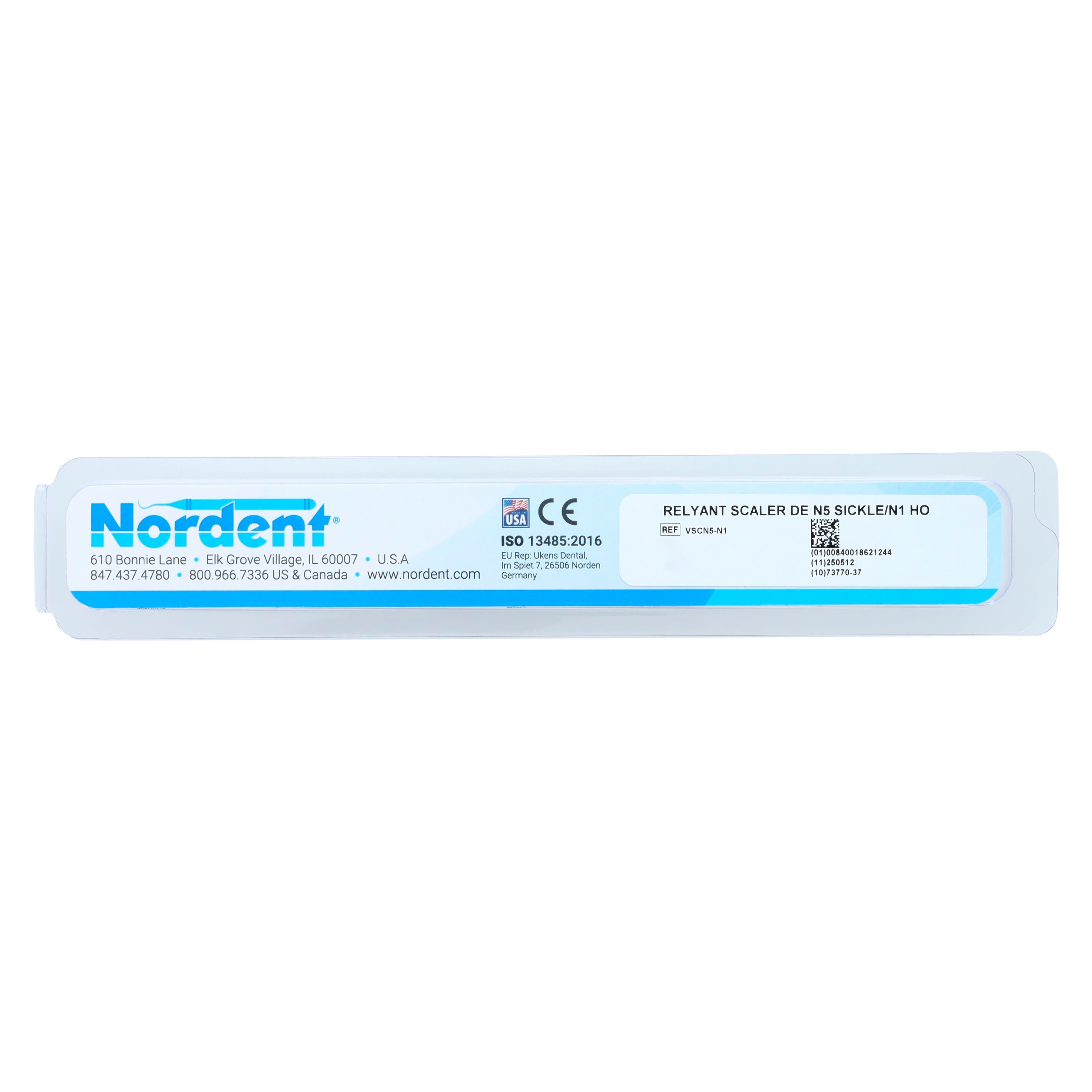 Nordent Relyant Scaler Double-End, N5 Sickle / N1 Contra-Angle Spoon, #6 Handle, Satin Steel, Stainless Steel, 1 Each thumbnail 6