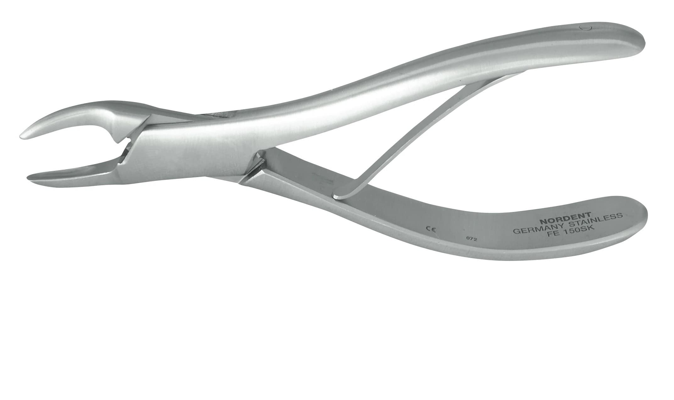 Nordent Extraction Forceps #150SK, Pedodontic Upper Universal, Spring Handle, Micro, Satin Finish - Extraction Forceps - Upper - Upper Universal Pedodontic Cryer #150 (Spring Handle) - Image 1