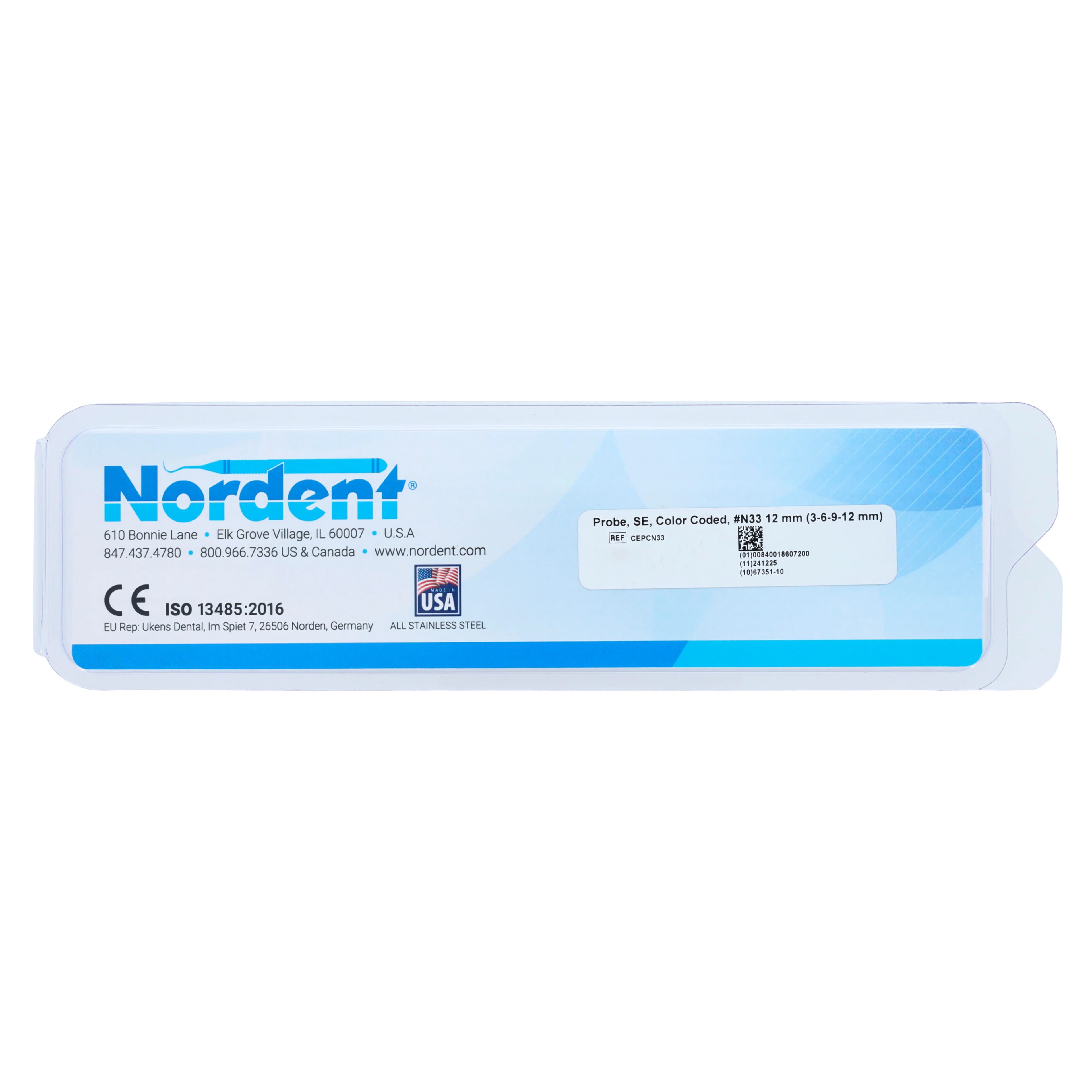 Nordent Color Coded Probe - Single-Ended - #N33 (3-6-9-12 mm) - DuraLite ColorRings thumbnail 5