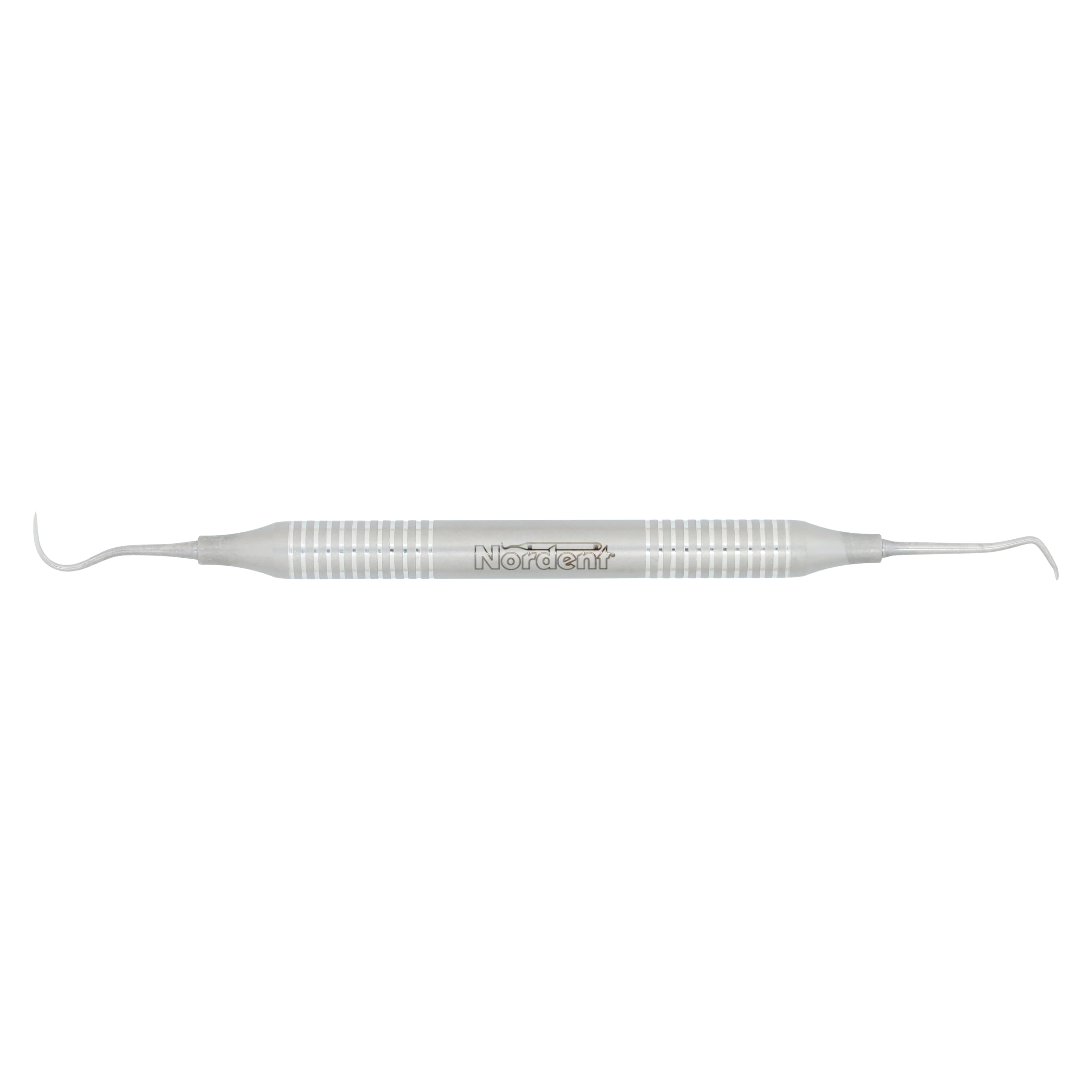 Nordent Classic Scaler DE Anterior Sickle #N5 / Contra-Angle Spoon #1, DuraLite® Round Handle, RESCN5-N1 - Classic Scaler DE Anterior Sickle #N5-Contra-Angle Spoon #1 DuraLite® Round Handle - Image 1
