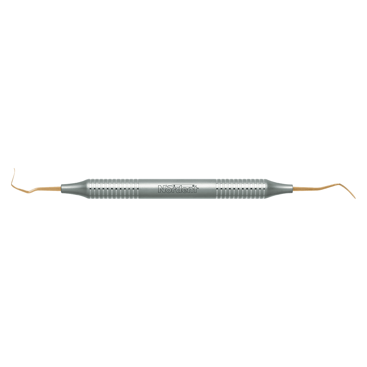 Nordent Composite Placement Instrument #1 Gutsell, Double Paddle, Titanium Nitride Coated, DuraLite Round Handle, Stainless Steel, Double End - Composite Placement Instrument – # 1, Gutsell, Double Paddle, Titanium Nitride Coated, DuraLite® Round Handle, Stainless Steel, Double End - Composite Placement Instrument – # 1, Gutsell, Double Paddle, Titanium Nitride Coated, DuraLite® Round Handle, Stainless Steel, Double End - Image 1