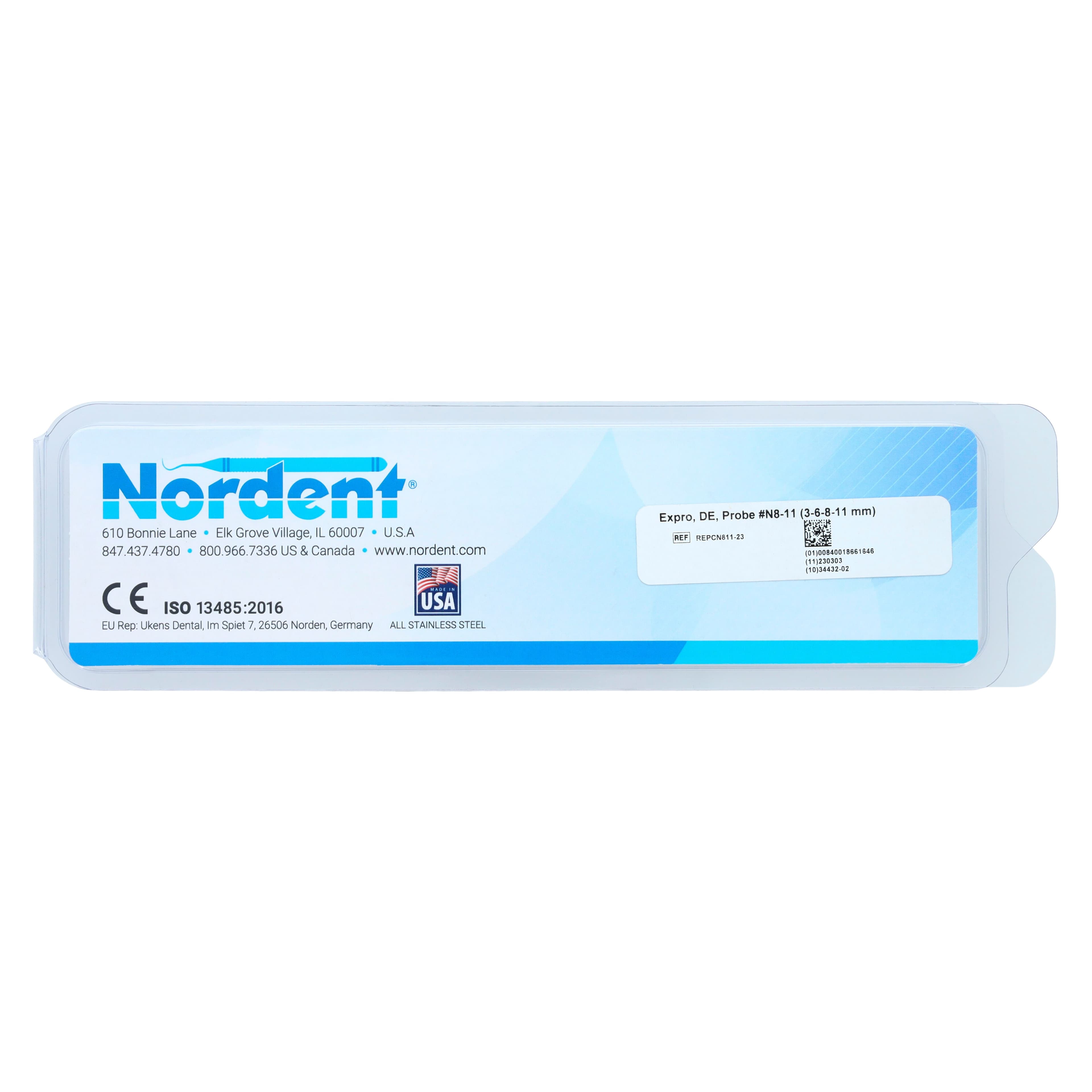 Nordent Expro DE Probe #N8-11 (3-6-8-11 mm) - Explorer #23, DuraLite Round Handle, Each thumbnail 6