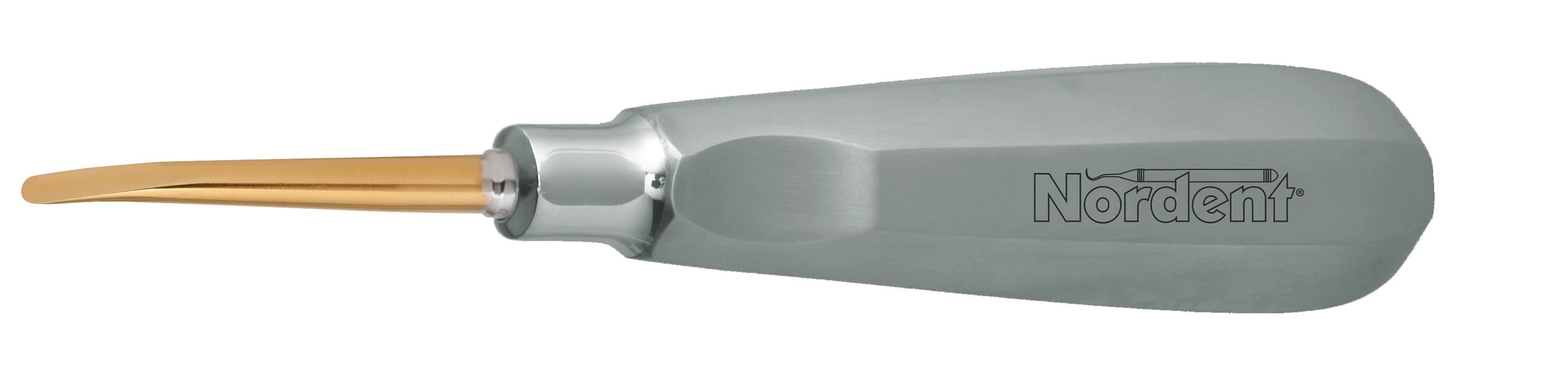 Nordent Titanium-Nitride Luxating Elevator, 3mm Curved, Single-Ended, #201 - Titanium-Nitride Luxating Elevators - 3mm Curved - 201 - Image 1