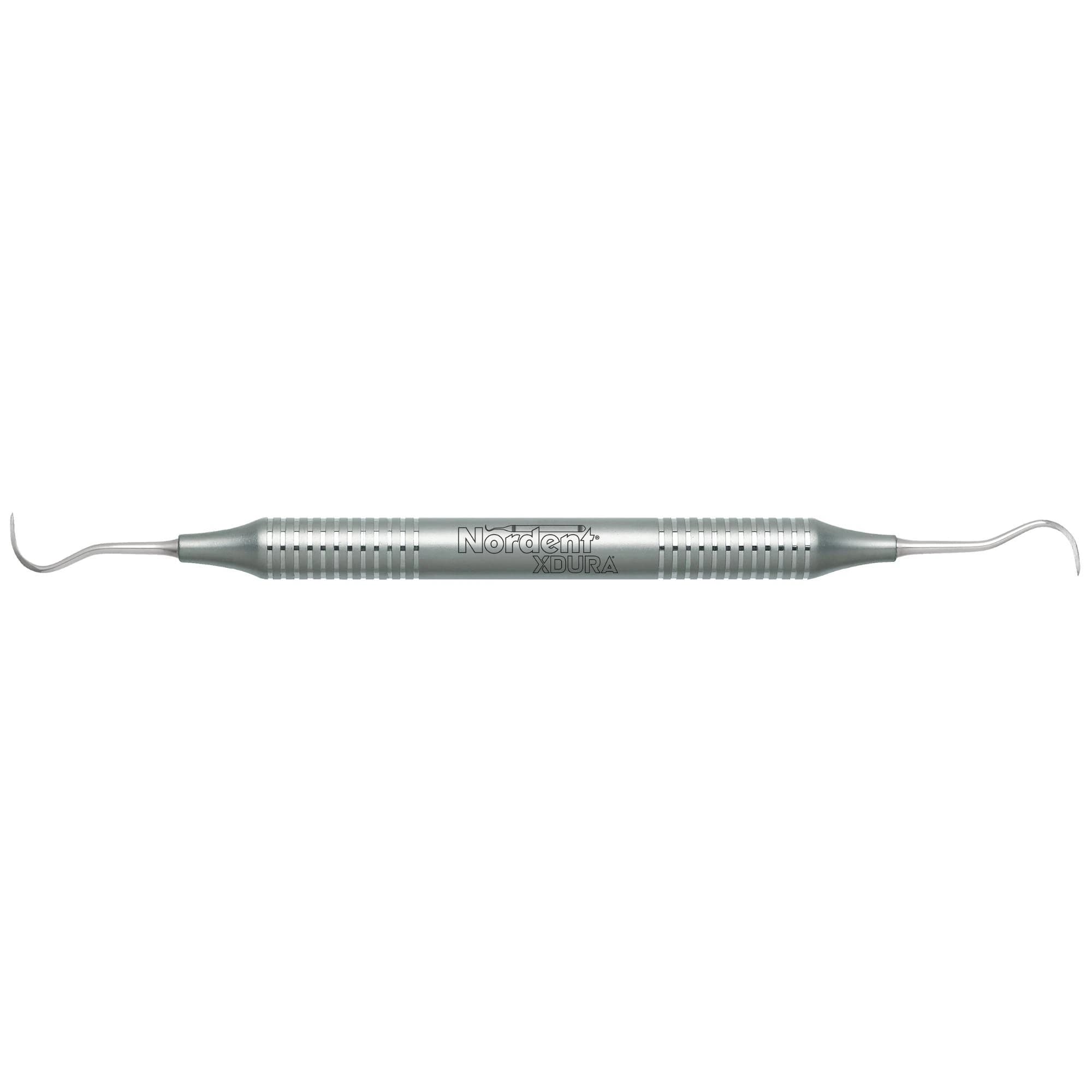 Nordent XDURA N67 Anterior Offset Sickle Scaler, Double End, H6/H7, DuraLite Round Handle, Stainless Steel, 1 Each thumbnail 2