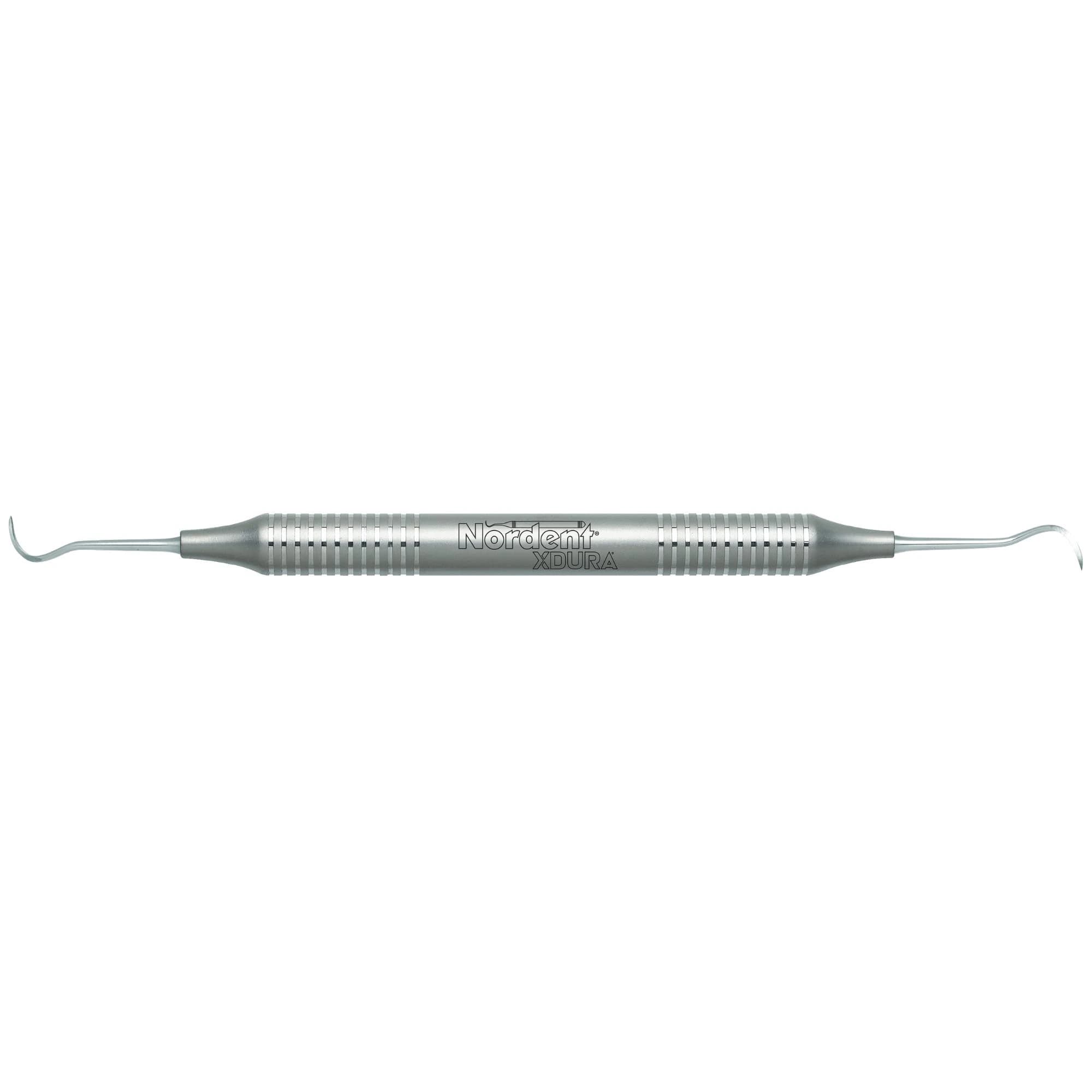Nordent XDURA NMJ Offset Sickle Scaler, Universal R138, Double End, DuraLite Round Handle, Stainless Steel thumbnail 2