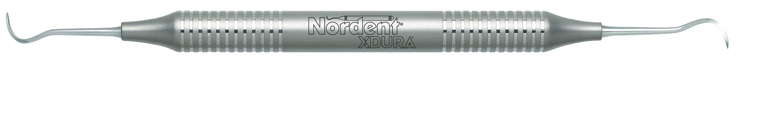 Nordent XDURA NMJ Offset Sickle Scaler, Universal R138, Double End, DuraLite Round Handle, Stainless Steel - NMJ Scaler/Universal R138 XDURA - Image 1