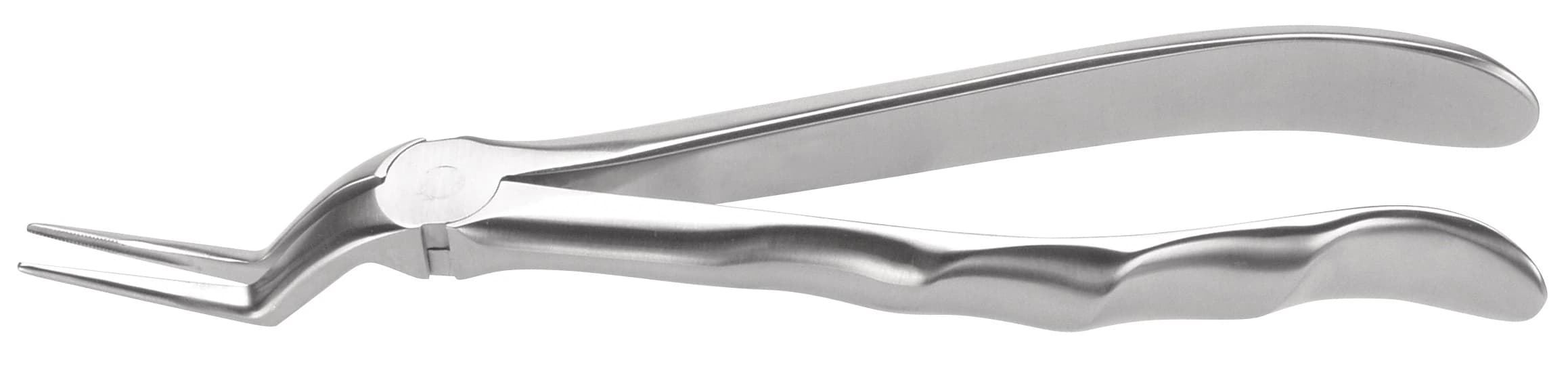 Nordent Extraction Forceps #97, Upper Root Fragments, English Pattern, Serrated Beaks, Handform Handle, Satin Finish, FE97 - Extraction Forceps - Upper - Upper Root Fragments #97 (Handform Handle) - Image 1