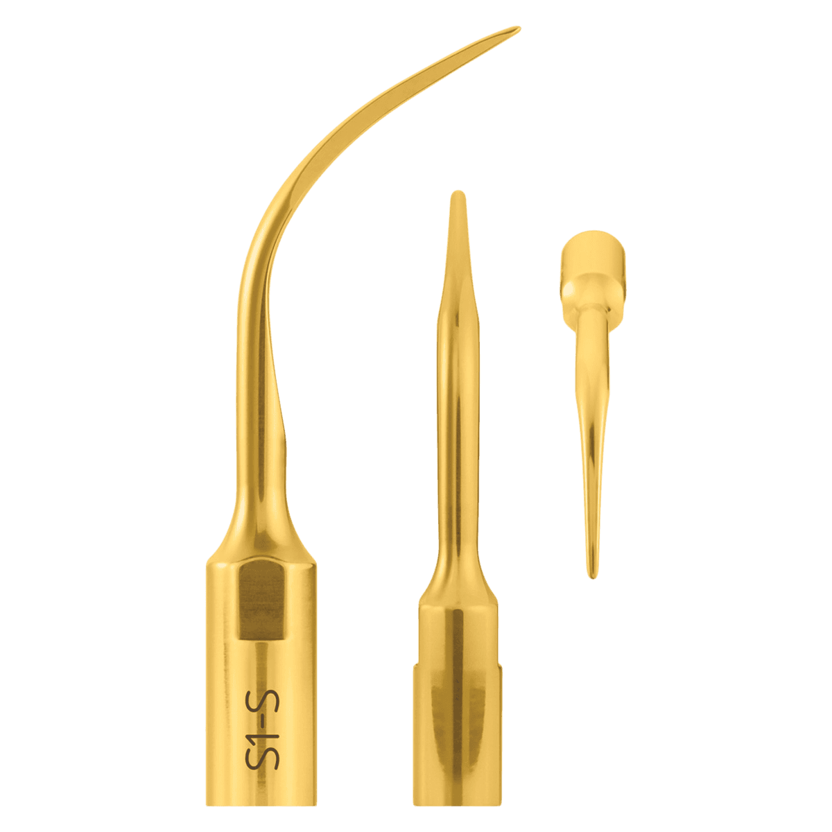 Mectron Slim Universal Curette S1-S Scaling Tip, Titanium Nitride Coated, 02960009-001 - -S1-S Scaling Tip - Image 1