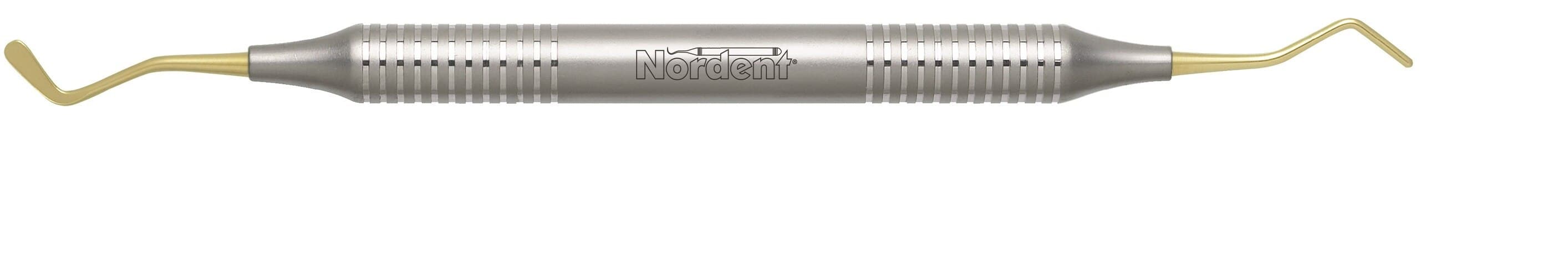 Nordent Composite Placement DE TiN Coated Paddle/Condenser #21T DuraLite Round Handle, Double End, REPFI21T - Composite Placement DE TiN Coated Paddle/Condenser #21 DuraLite ROUND - Image 1