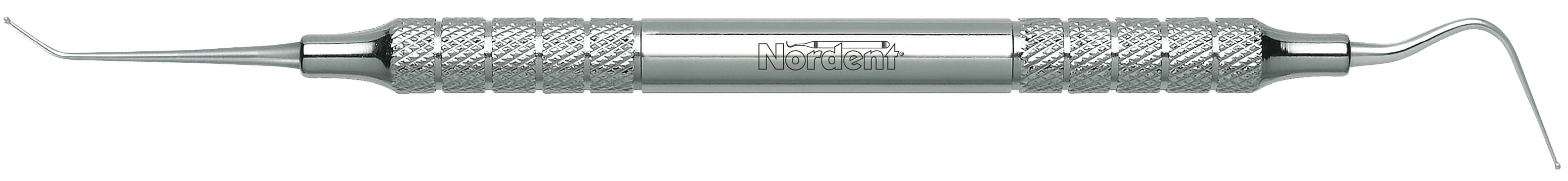 Nordent Calcium Hydroxide Placement Instrument #3, Double-End, Standard Handle, Stainless Steel, PICH - Calcium Hydroxide Placement Instrument – # 3, Standard Handle, Stainless Steel, Double End - Calcium Hydroxide Placement Instrument – # 3, Standard Handle, Stainless Steel, Double End - Image 1