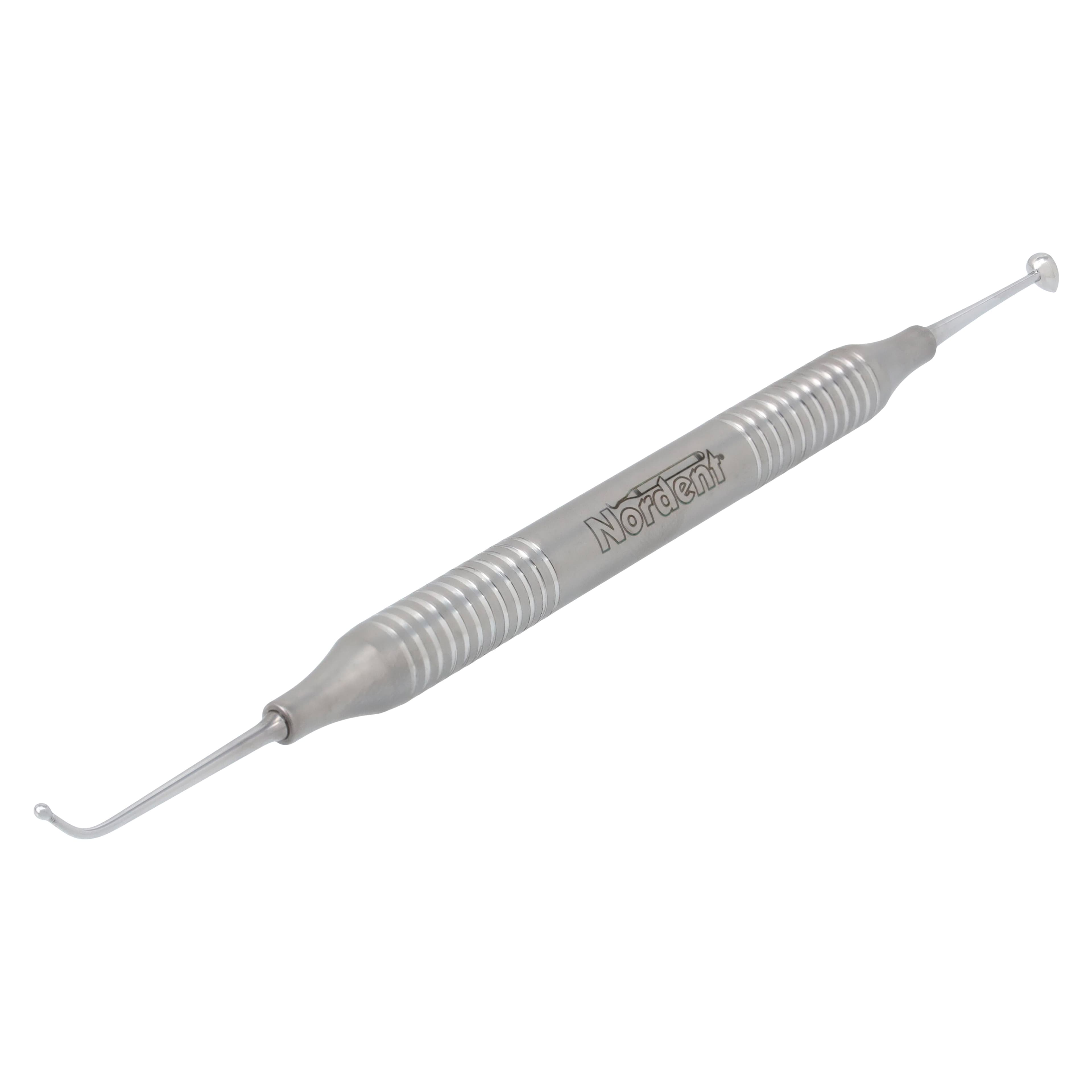 Nordent Double End Burnisher, Medium Ball #27 - Football #29, Medium Round Handle, RBR27-29 thumbnail 2