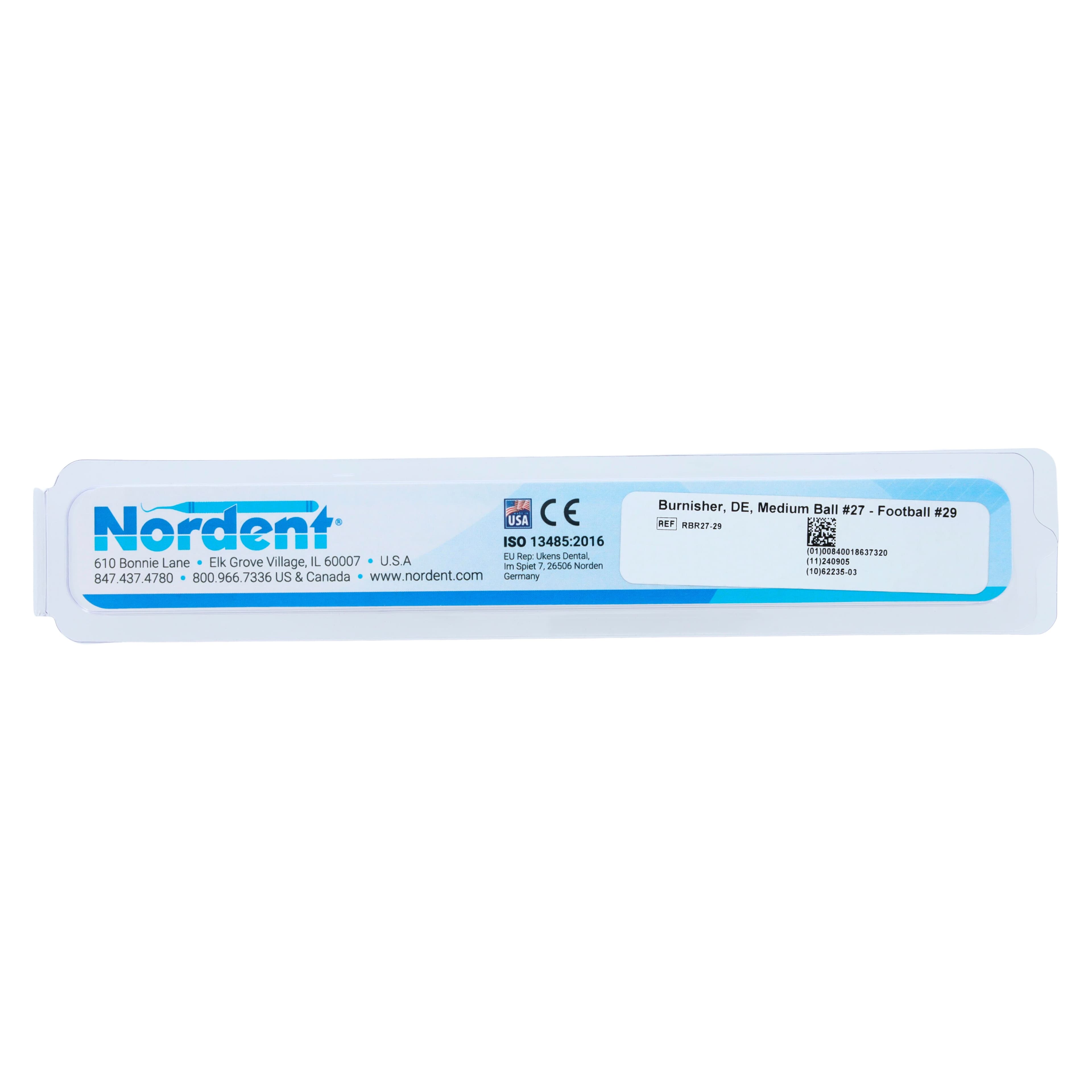 Nordent Double End Burnisher, Medium Ball #27 - Football #29, Medium Round Handle, RBR27-29 thumbnail 6