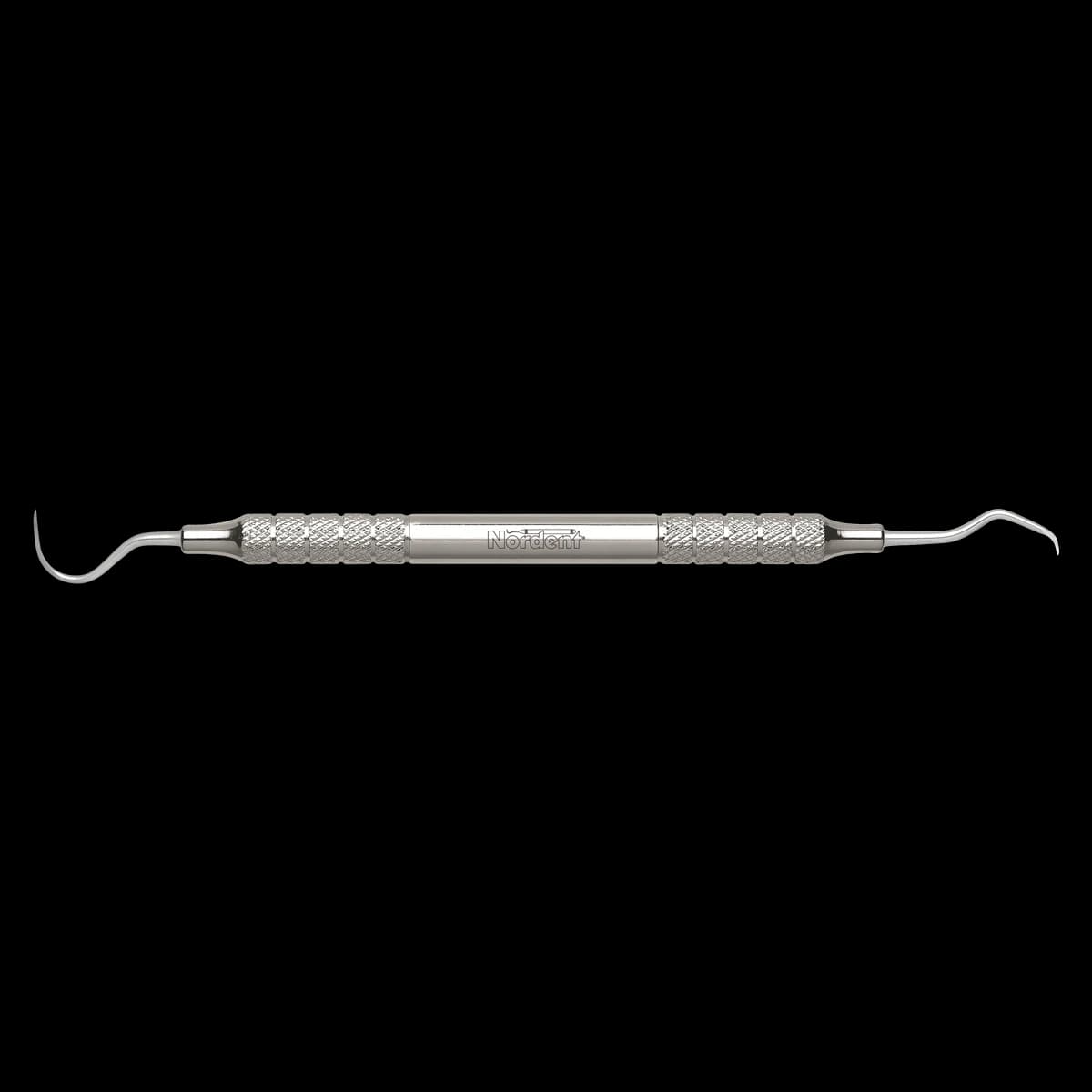Nordent Classic Sickle Scaler, Double-Ended, Anterior Towner Sickle #U15-Large Contra-Angle Hoe #47, Standard Handle, 1 Each - Sickle Scaler – # U15//47, Towner/Hoe, Anterior, Standard Handle, Double End - Standard Handle - Image 1