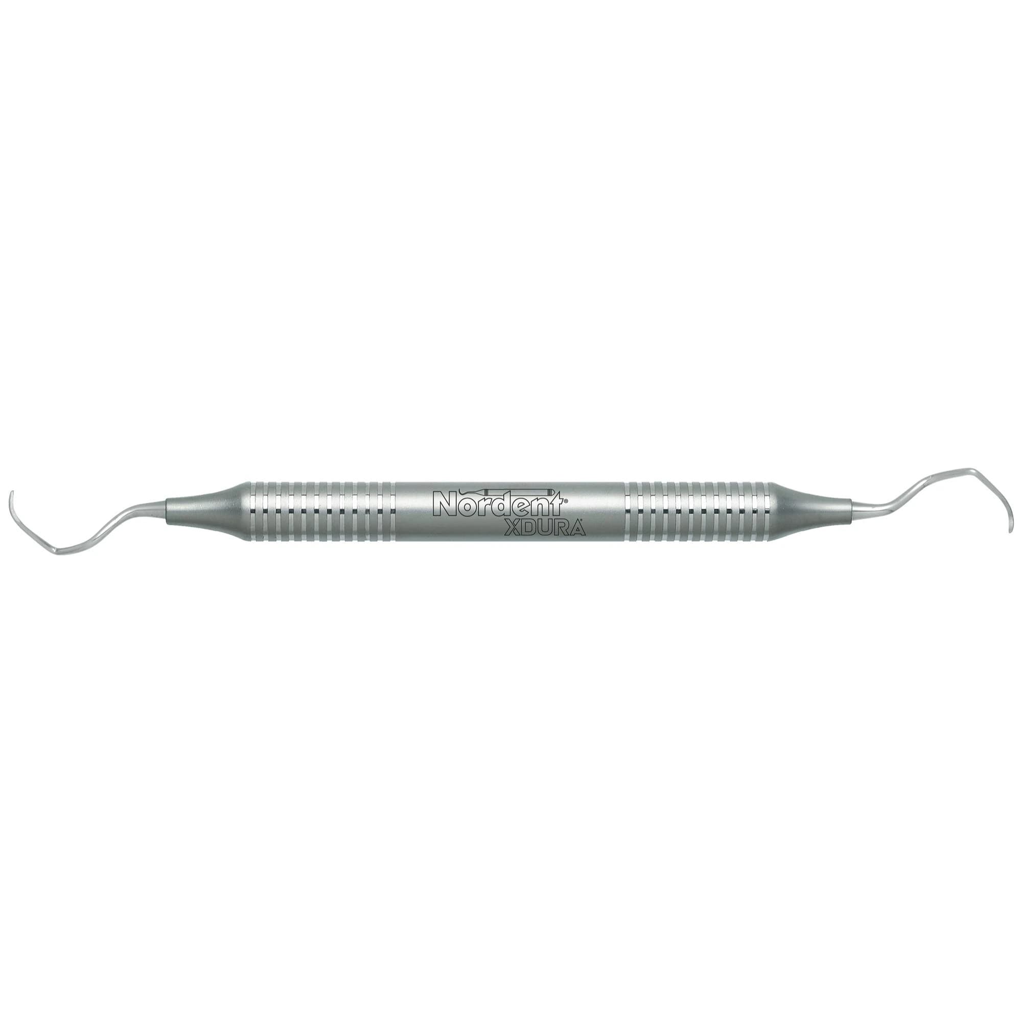 Nordent XDURA® Universal Curette, Langer #17-18, DuraLite® Round Handle, Double-Ended, Stainless Steel - XDURA&reg; Universal Curettes - Langer #17-18 - DuraLite&reg; Round - Image 1
