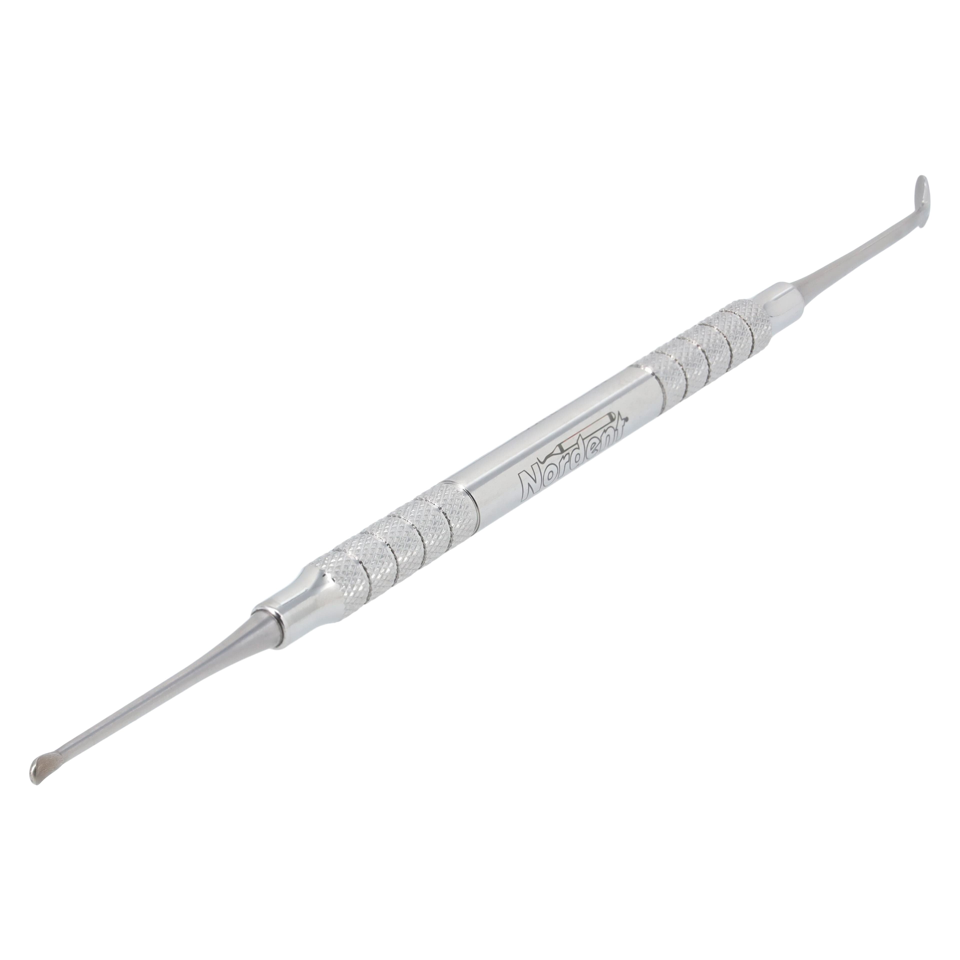 Nordent Surgical Curette, Double-Ended, Molt #2-4, Medium Round Handle, Stainless Steel, RCSM2-4 thumbnail 2