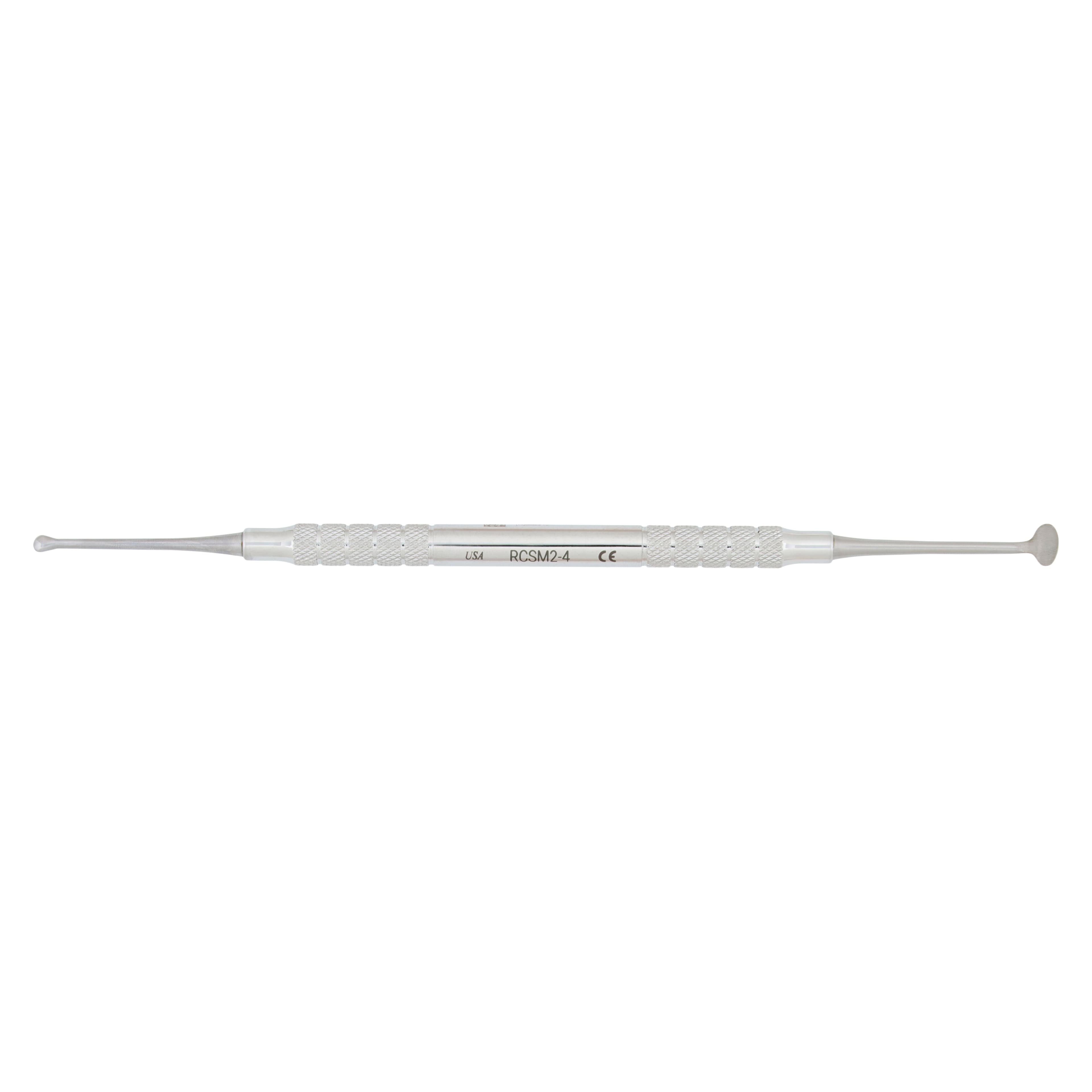 Nordent Surgical Curette, Double-Ended, Molt #2-4, Medium Round Handle, Stainless Steel, RCSM2-4 thumbnail 5