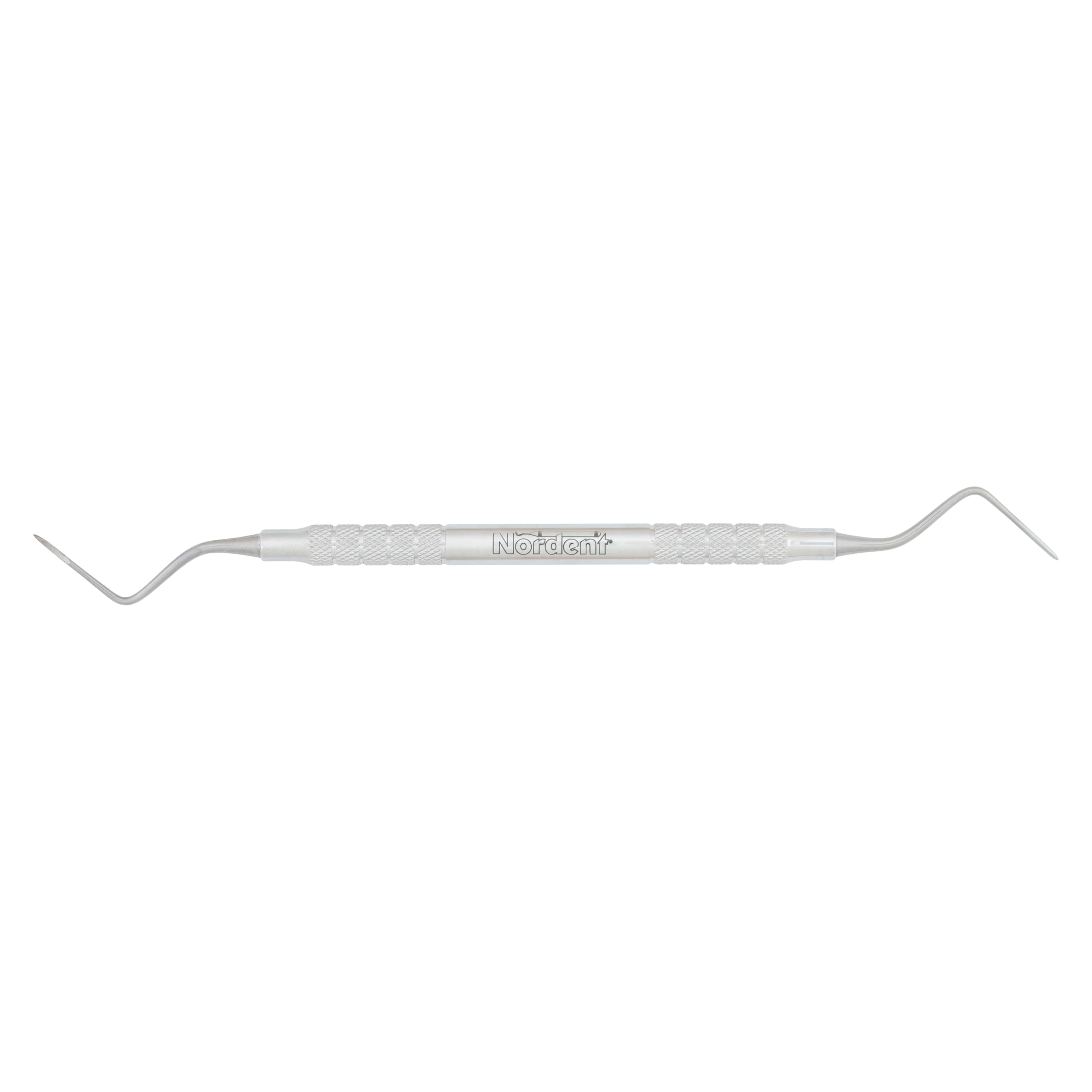 Nordent Root Tip Elevator, Double-Ended, Davis Serrated #11 (Pointed Tip), Medium Round Handle, RER11P - Root Tip Picks - Double-Ended - Davis Serrated #11 (Pointed Tip) - Medium Round - Image 1