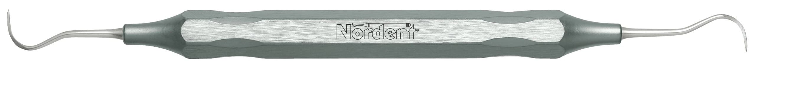 Nordent Sickle Scaler #N67 (H6/H7), Offset, Anterior, Double End, DuraLite® Hexagonal Handle, Stainless Steel, 1 Each - Sickle Scaler – # N67 (H6/H7), Offset, Anterior, Double End - DuraLite® Hexagonal Handle - Image 1