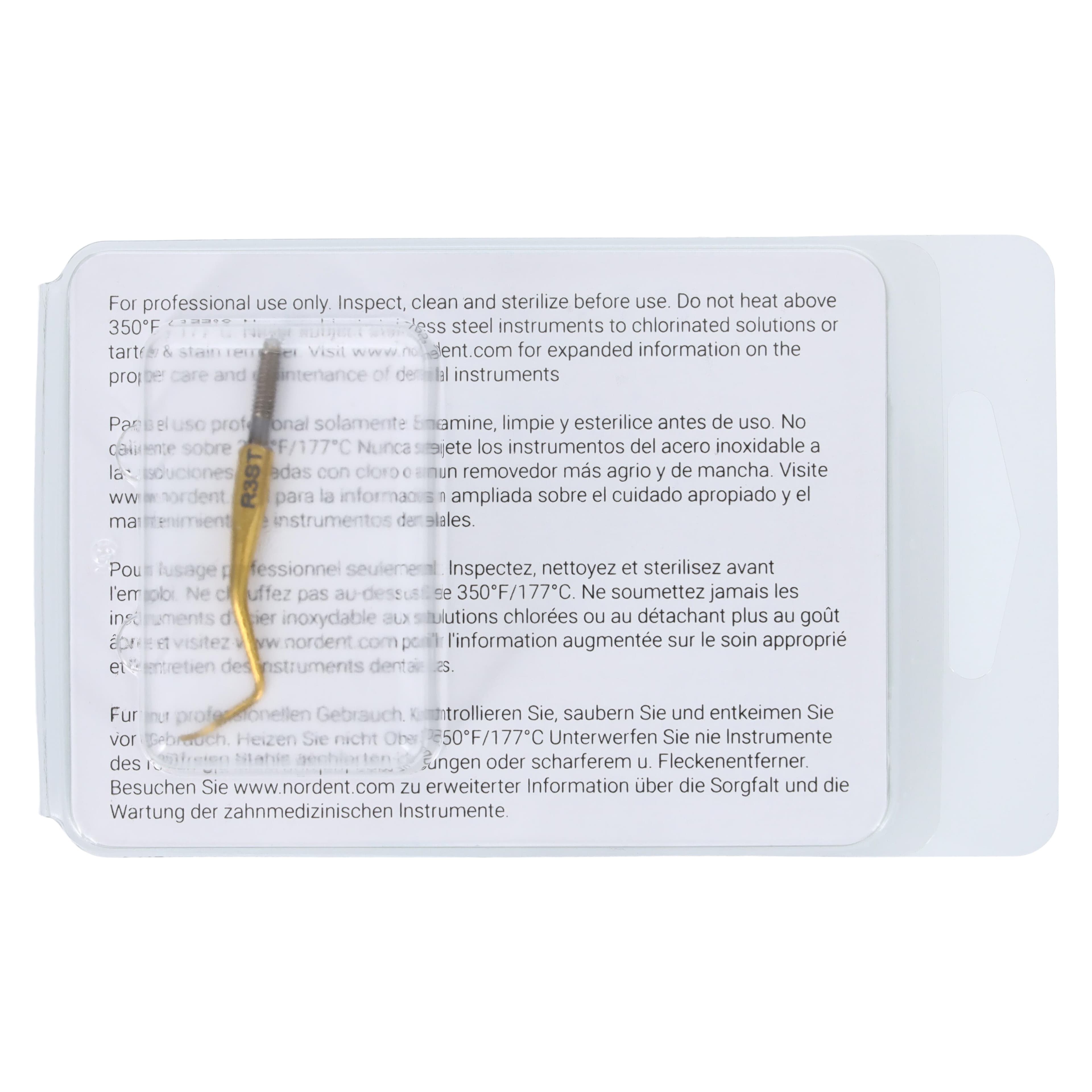 Nordent Hartzell Ratcliff 3 Cone Socket Curette Tip, Titanium Nitride (TiN), R3ST thumbnail 6