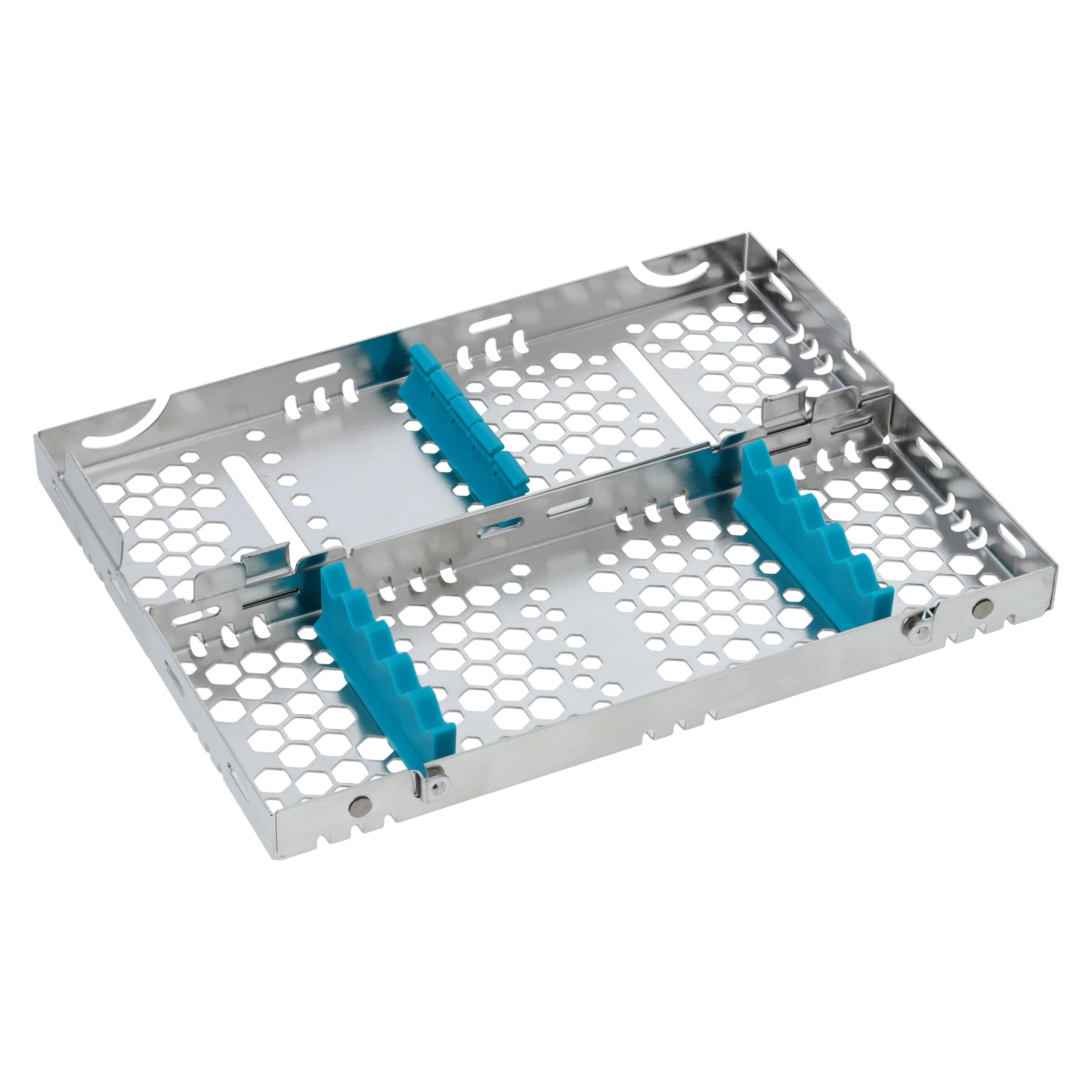 Nordent Sterilization Cassette, Single-Sided Small, 5 Instruments, Teal, Stainless Steel, 3" W x 8" L x 1.25" H, CH1-5N2 thumbnail 2